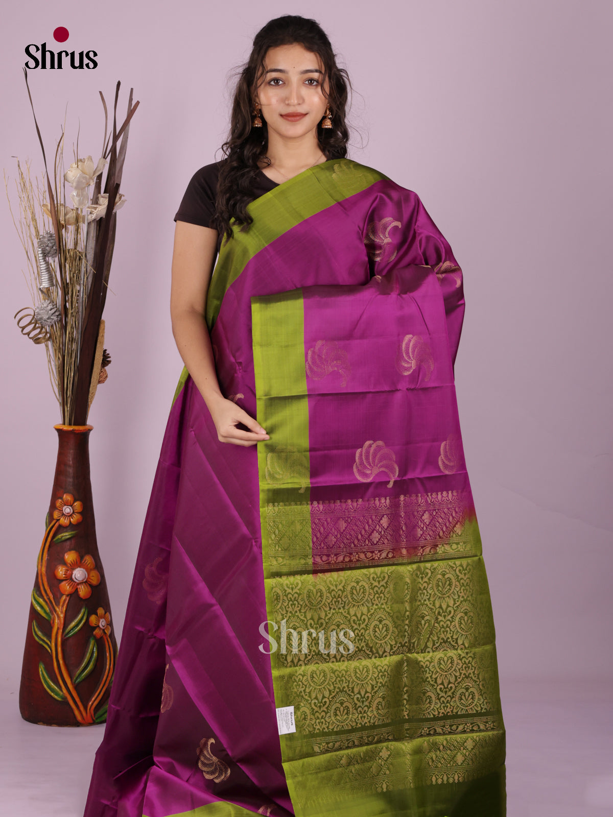 DIS19324 - Softsilk-halfpure Saree - Shop on Shrus.com