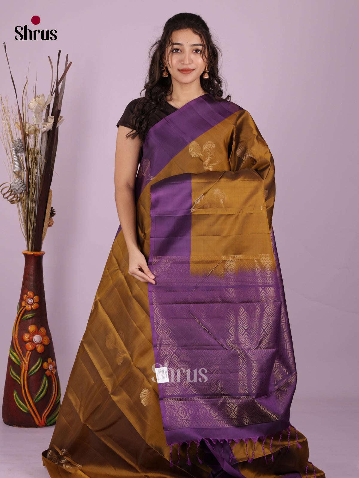 DIS19325 - Softsilk-halfpure Saree - Shop on Shrus.com