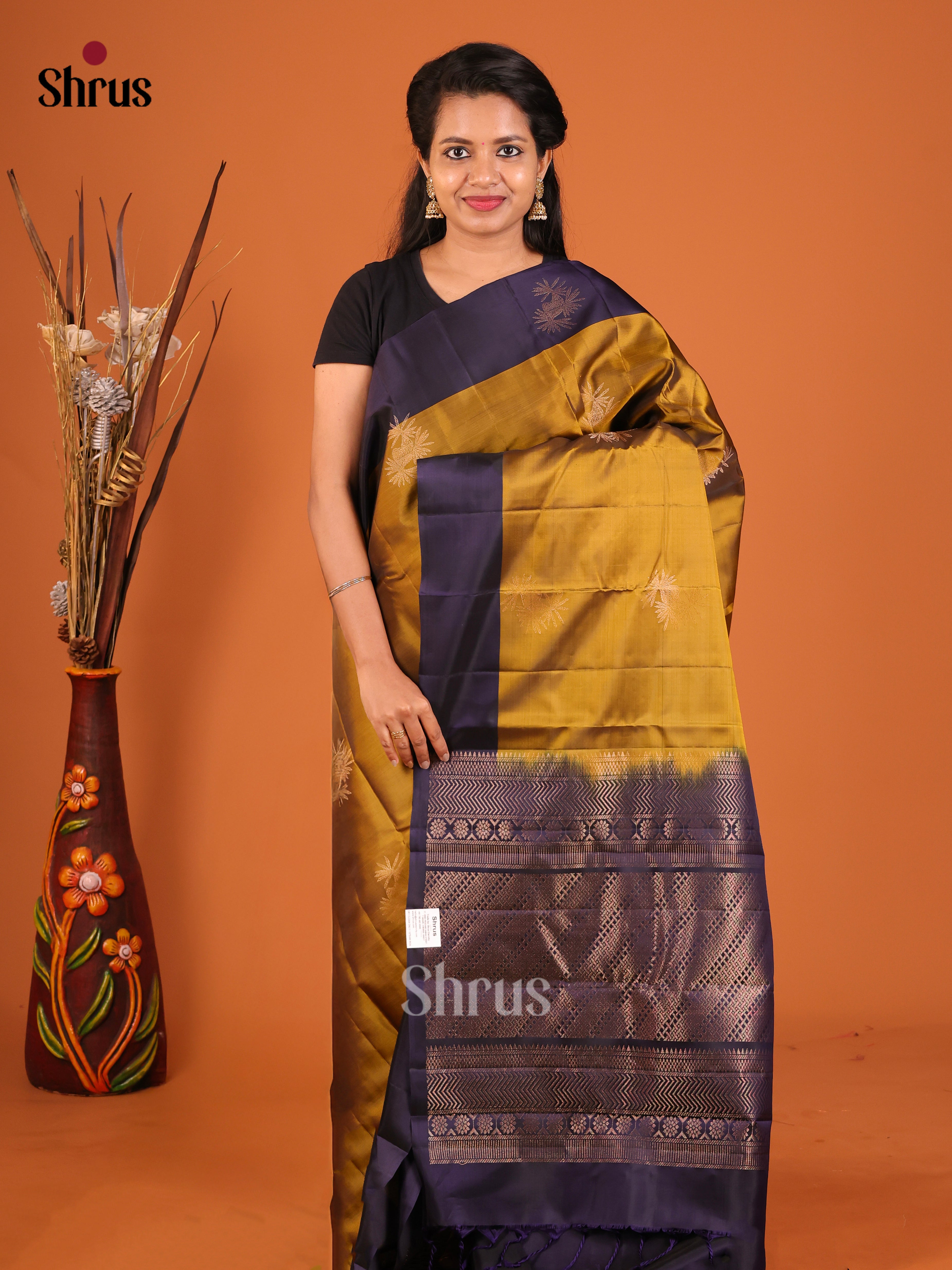 DIS19330 - Softsilk-halfpure Saree - Shop on Shrus.com