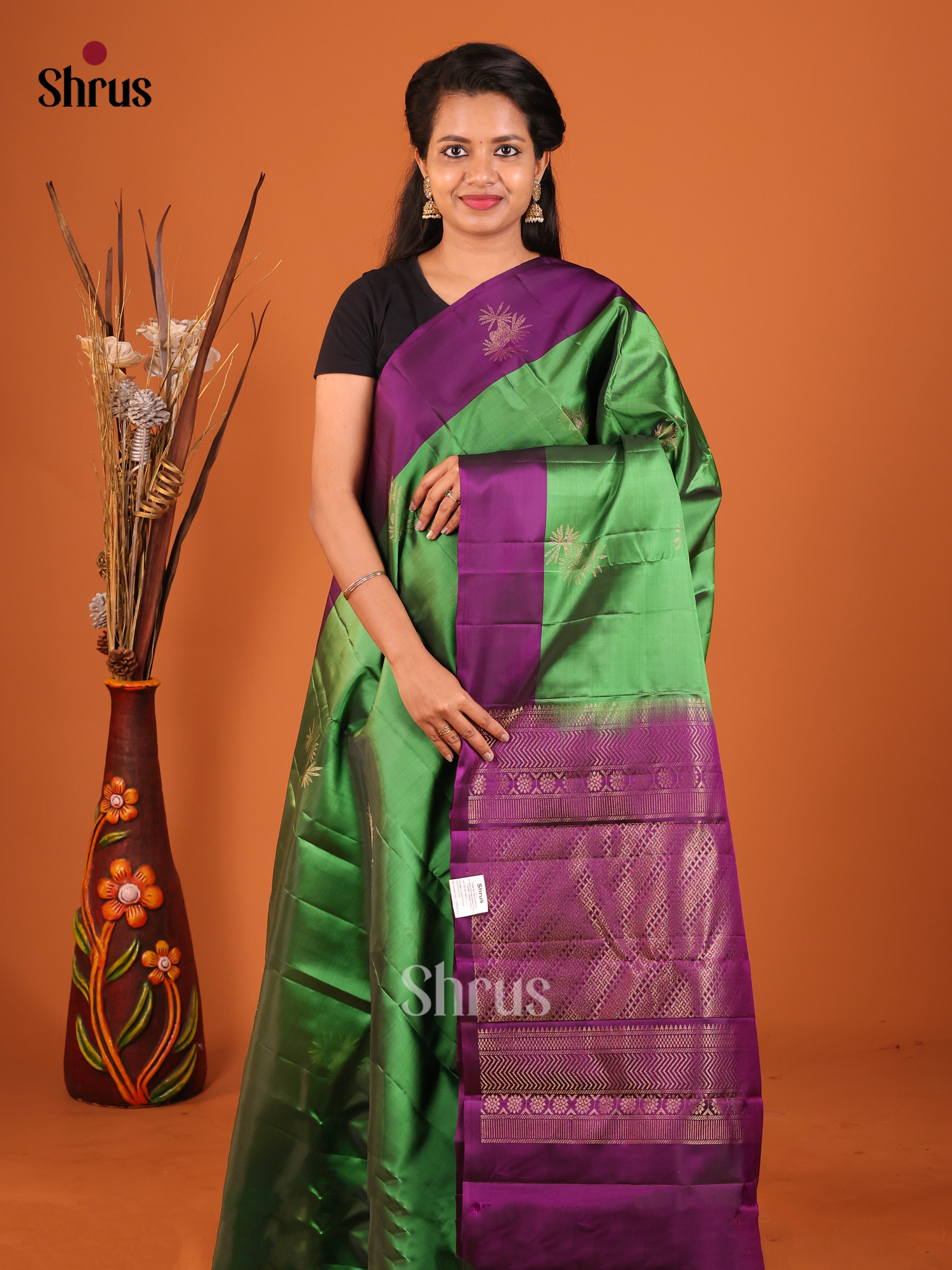 DIS19334 - Softsilk-halfpure Saree - Shop on Shrus.com