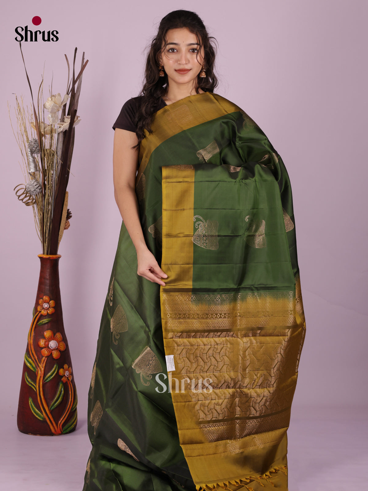DIS19335 - Softsilk-halfpure Saree - Shop on Shrus.com