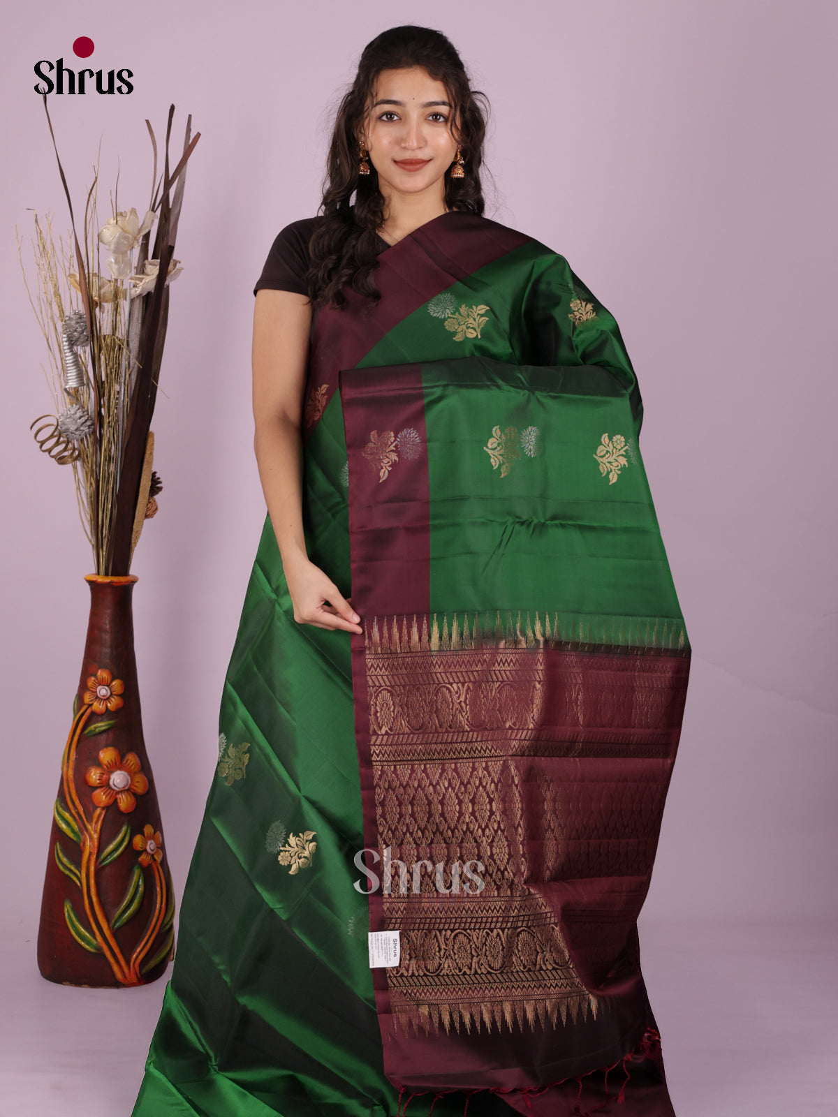 DIS19340 - Softsilk-halfpure Saree - Shop on Shrus.com
