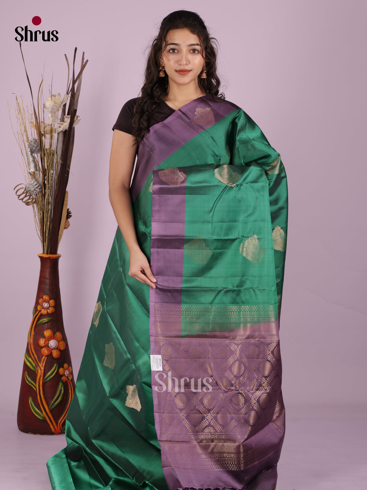 DIS19342 - Softsilk-halfpure Saree - Shop on Shrus.com