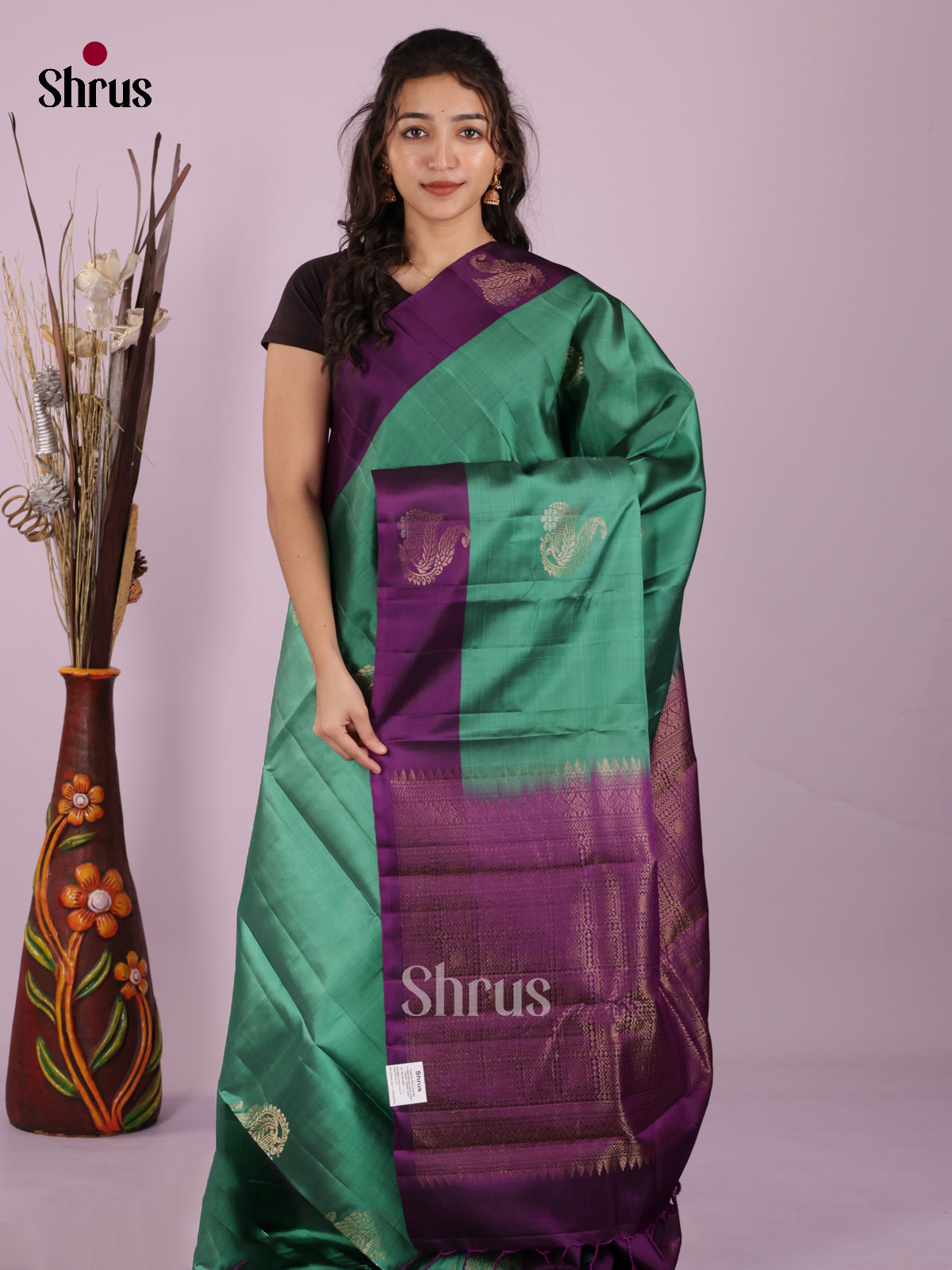 DIS19343 - Softsilk-halfpure Saree - Shop on Shrus.com