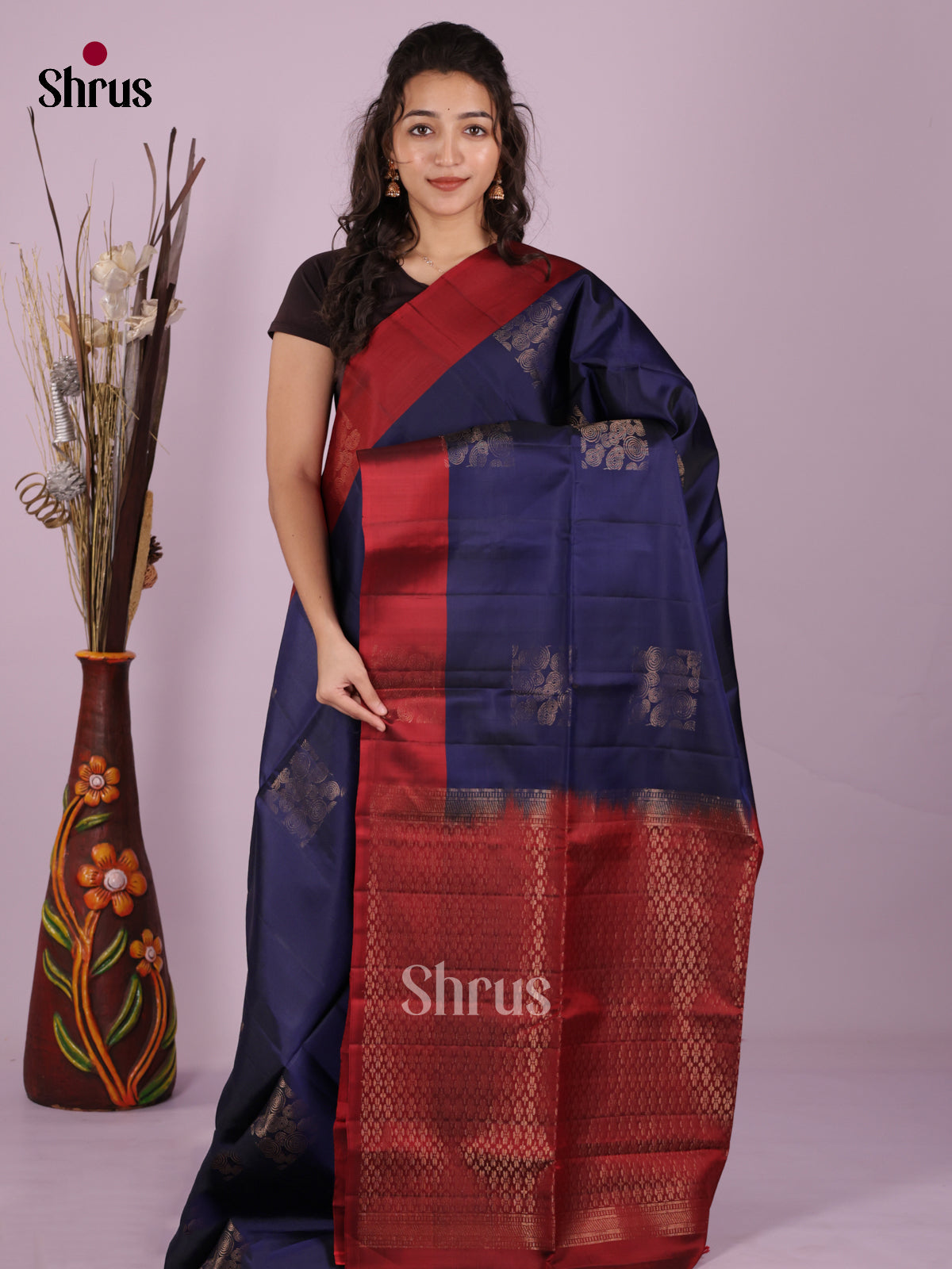 DIS19351 - Softsilk-halfpure Saree - Shop on Shrus.com