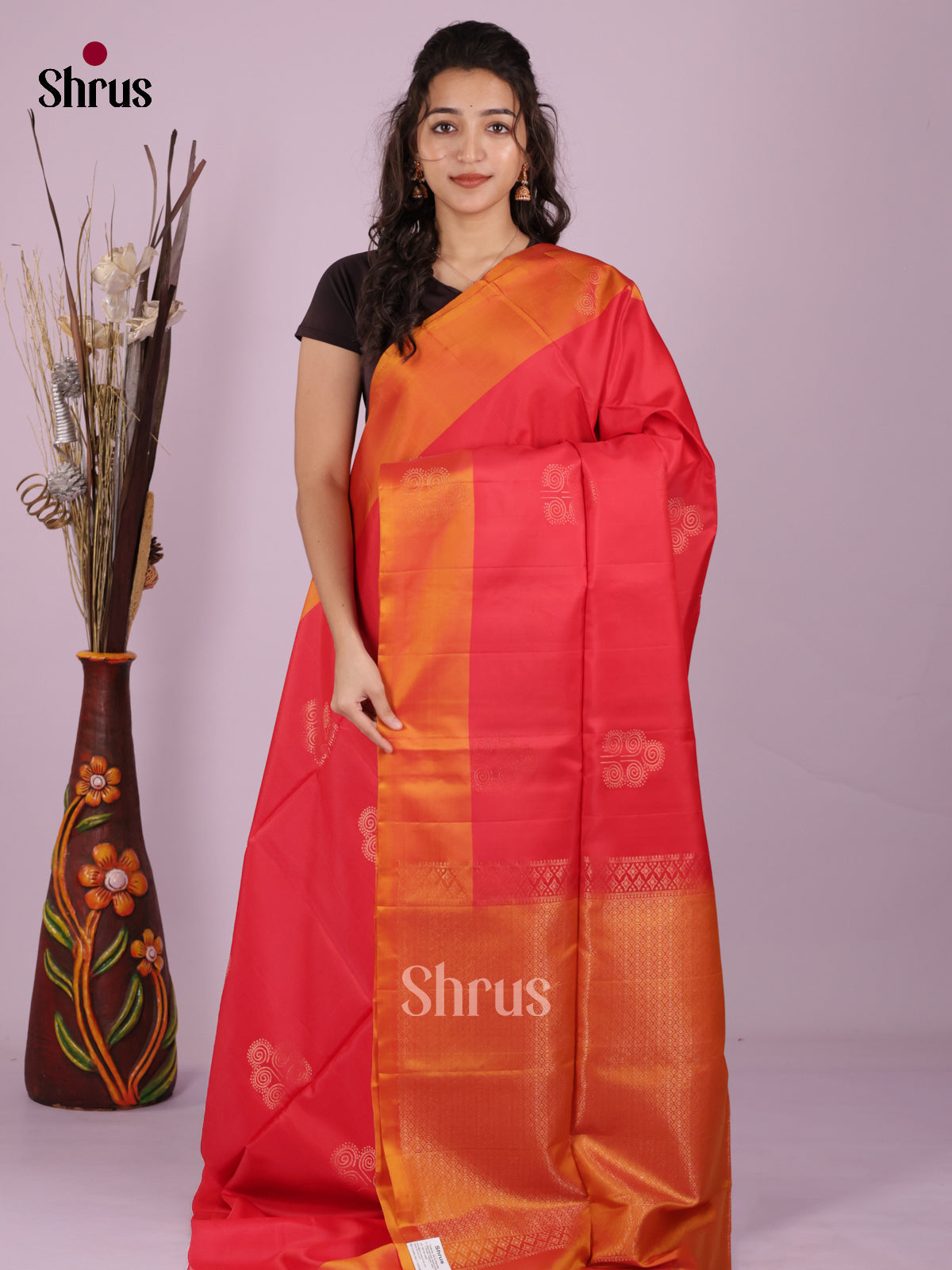 DIS19352 - Softsilk-halfpure Saree - Shop on Shrus.com