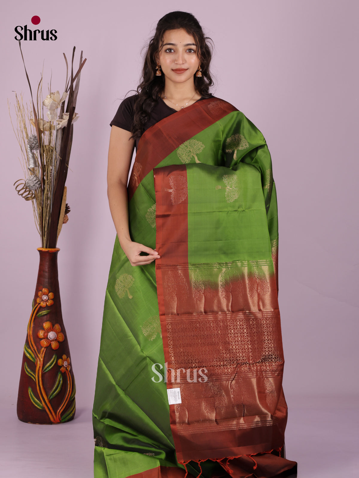 DIS19356 - Softsilk-halfpure Saree - Shop on Shrus.com