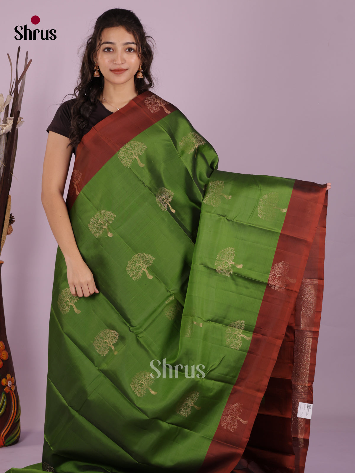 DIS19356 - Softsilk-halfpure Saree - Shop on Shrus.com