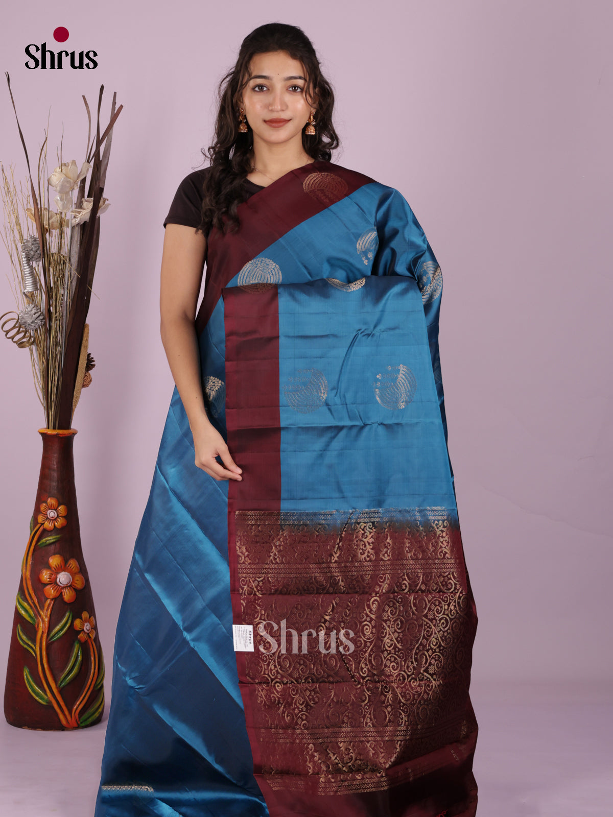 DIS19373 - Softsilk-halfpure Saree - Shop on Shrus.com