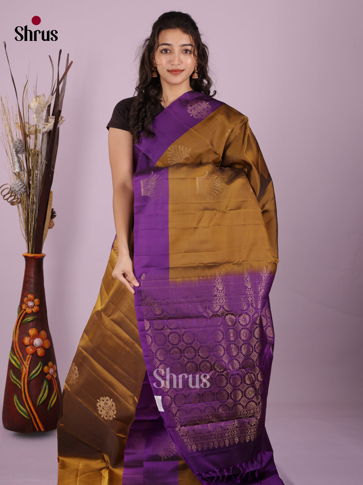 DIS19379 - Softsilk-halfpure Saree - Shop on Shrus.com