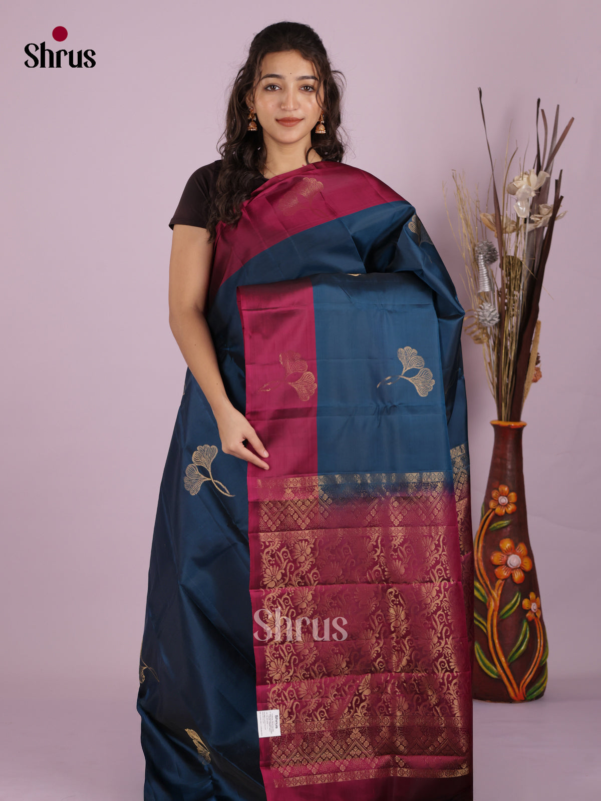 DIS19386 - Softsilk-halfpure Saree - Shop on Shrus.com