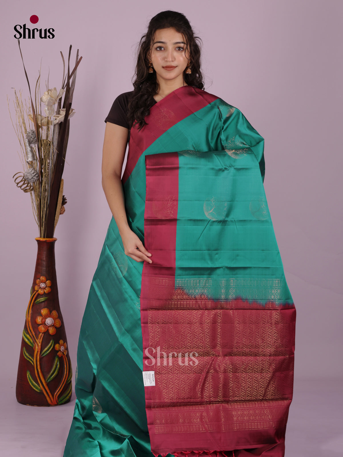 DIS19393 - Softsilk-halfpure Saree - Shop on Shrus.com