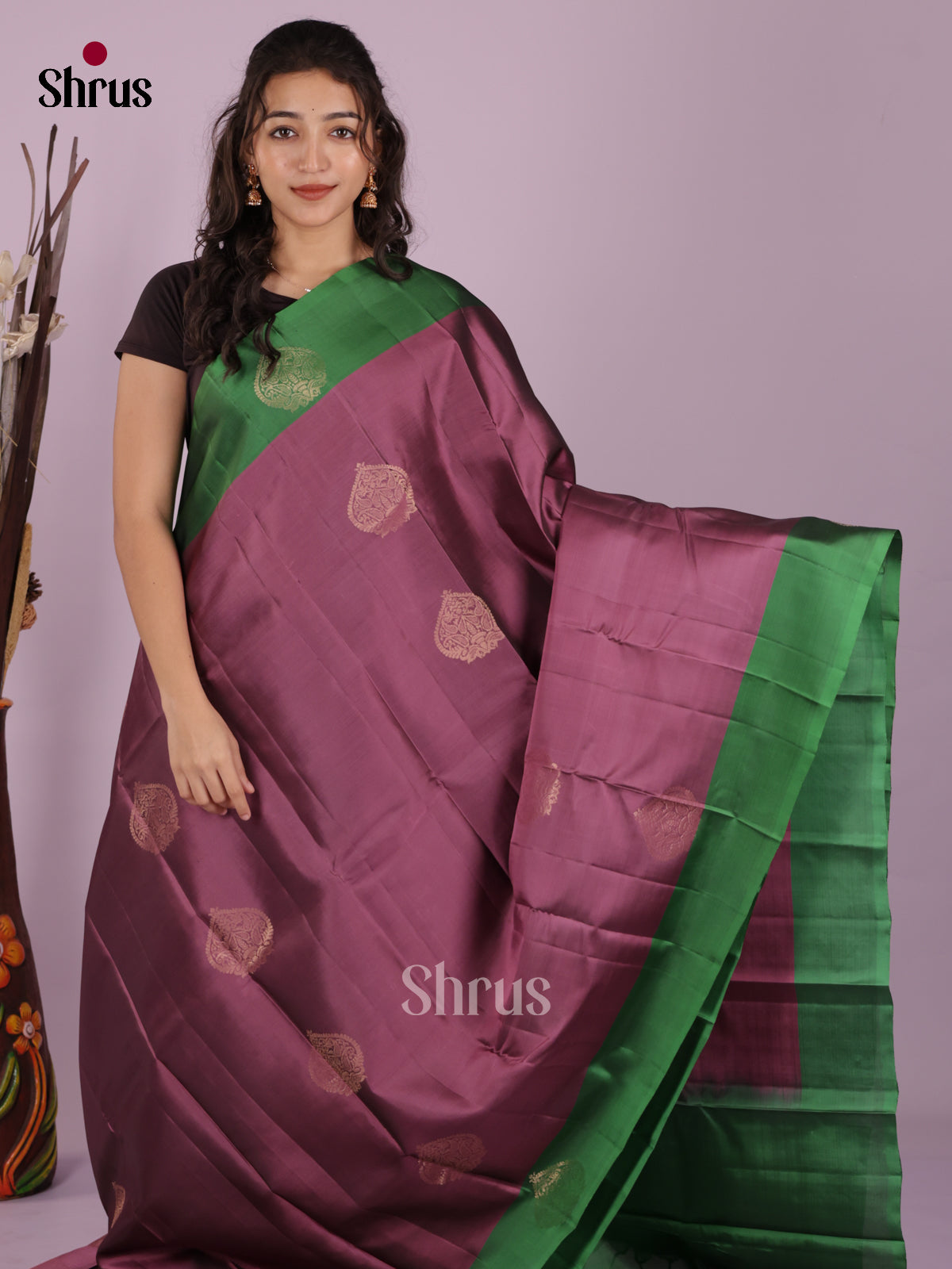 DIS19401 - Softsilk-halfpure Saree - Shop on Shrus.com