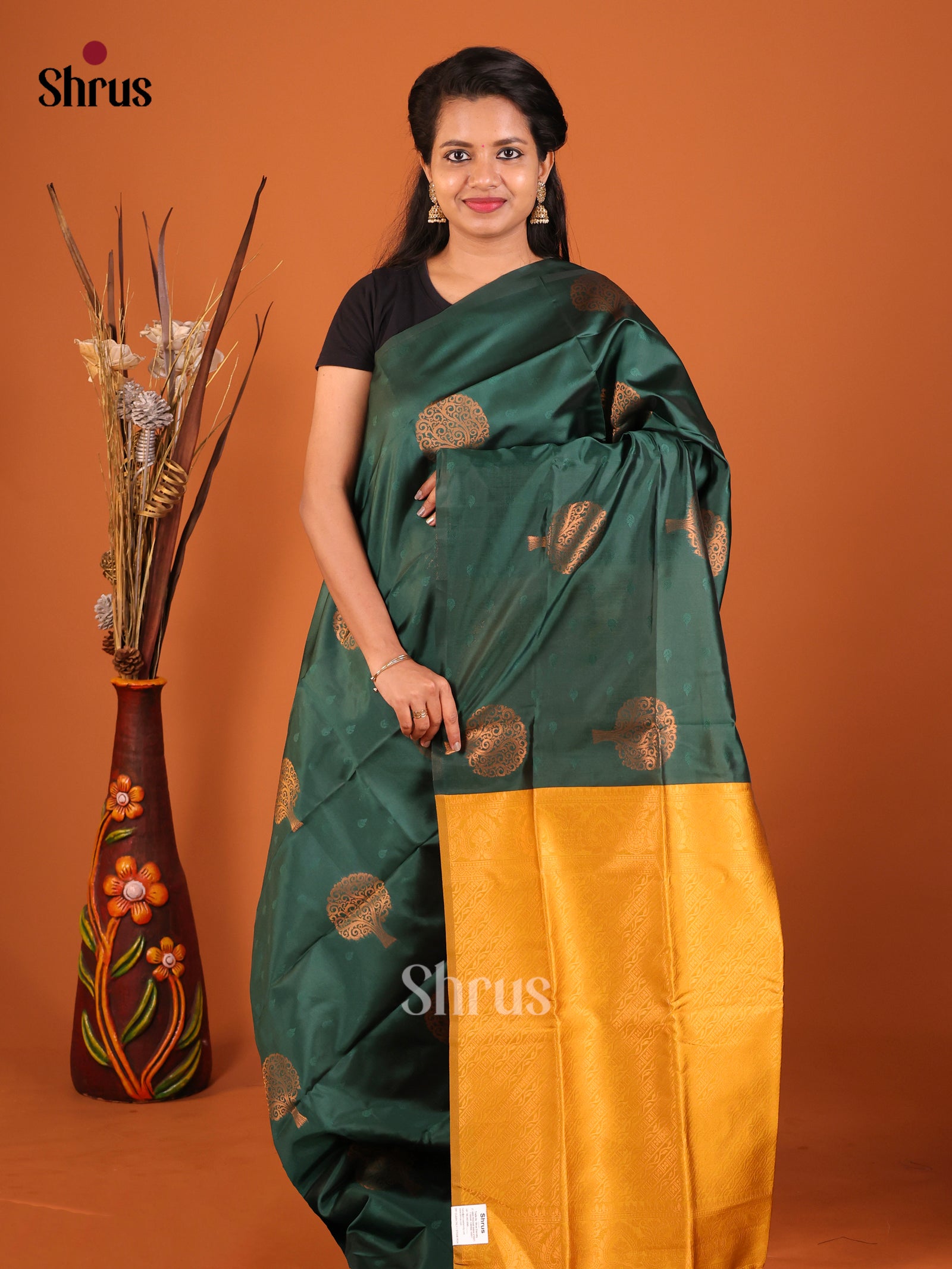 DIS19672 - Semi Softsilk Saree - Shop on Shrus.com