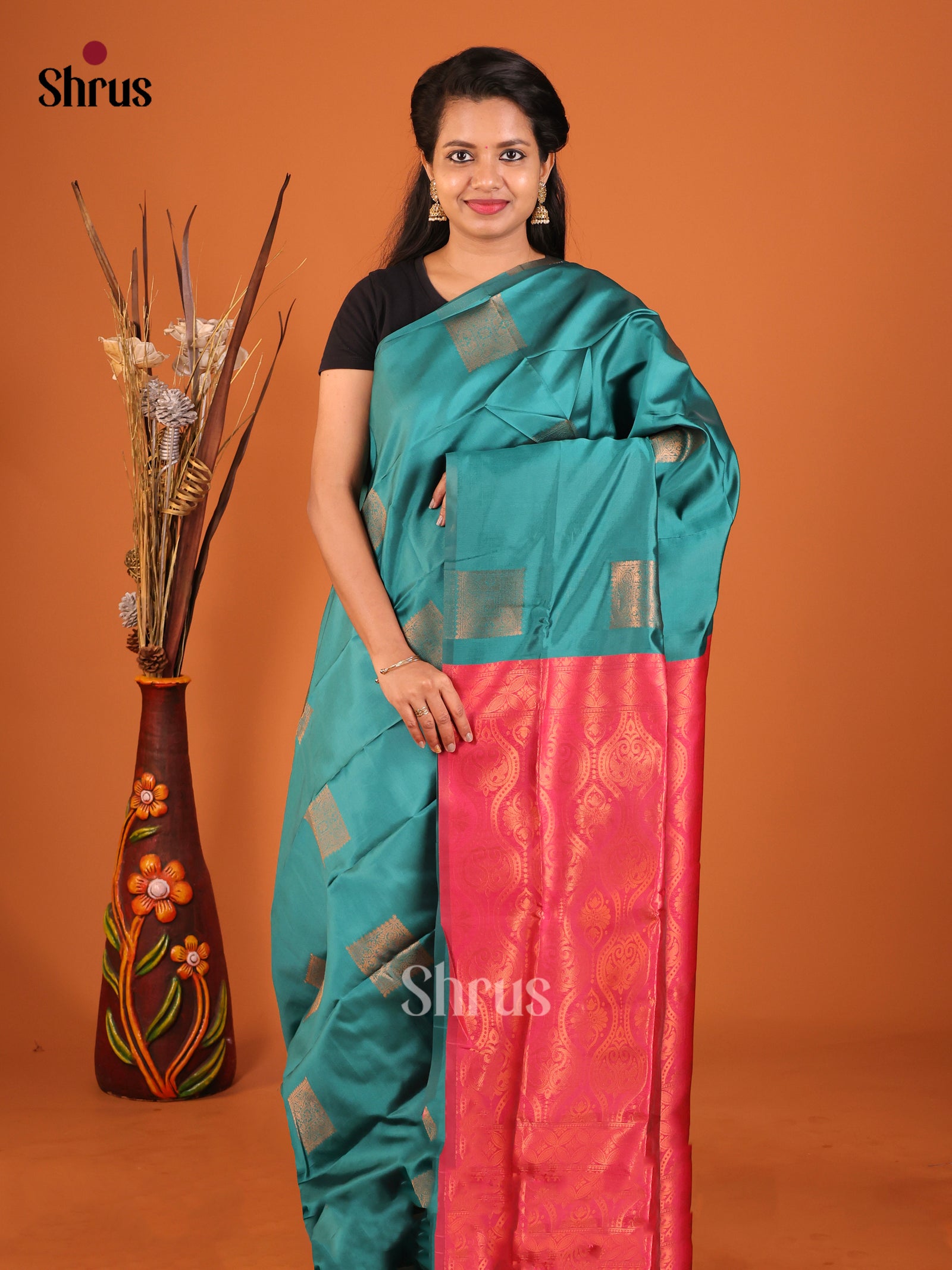 DIS19678 - Semi Softsilk Saree - Shop on Shrus.com