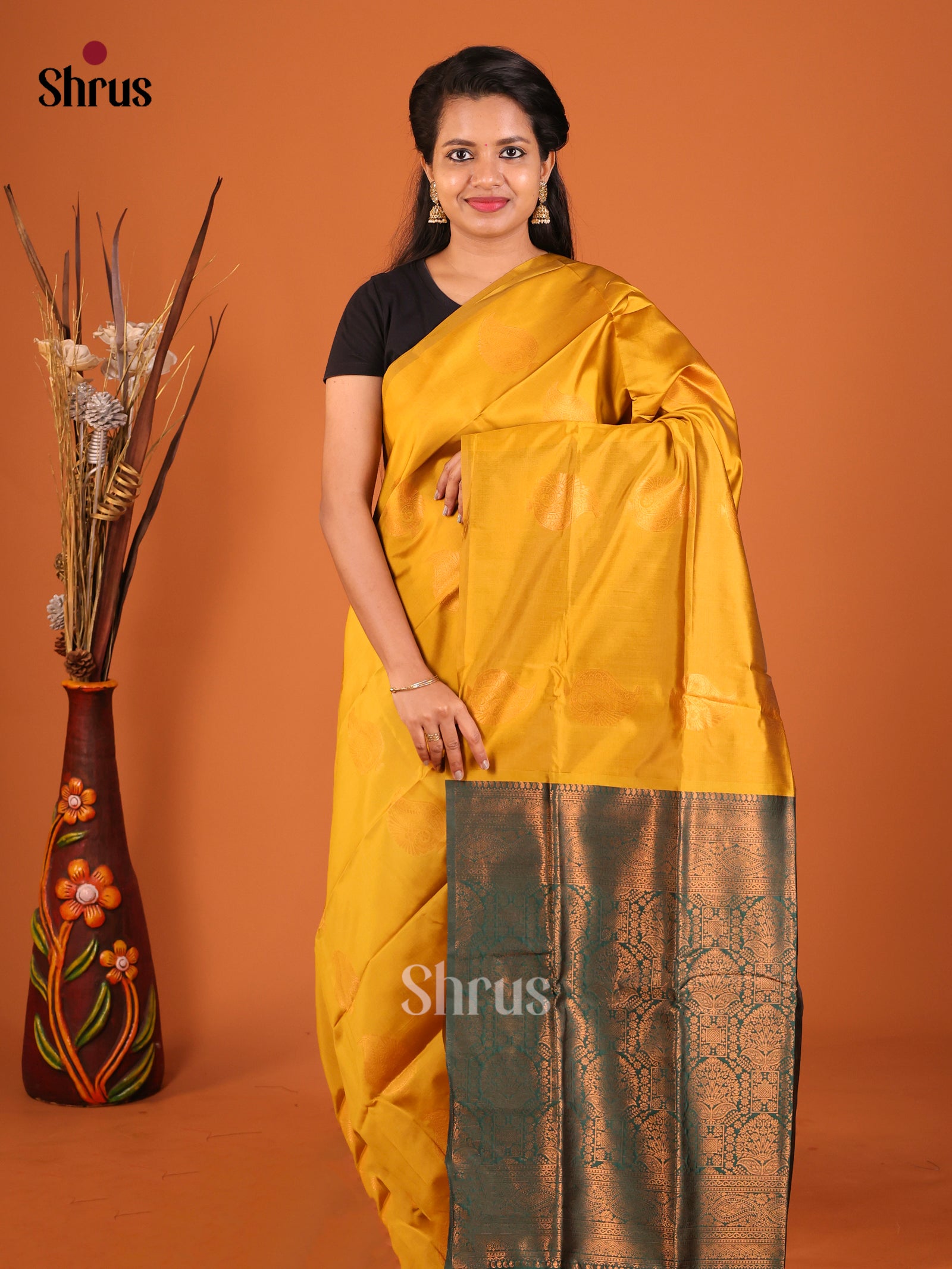 DIS19707 - Semi Softsilk Saree - Shop on Shrus.com