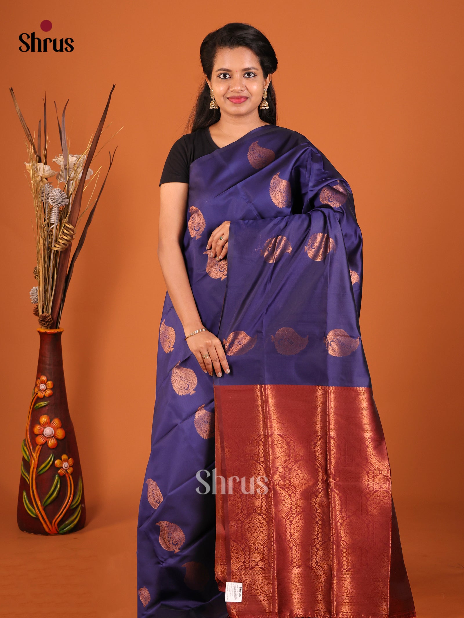DIS19708 - Semi Softsilk Saree - Shop on Shrus.com