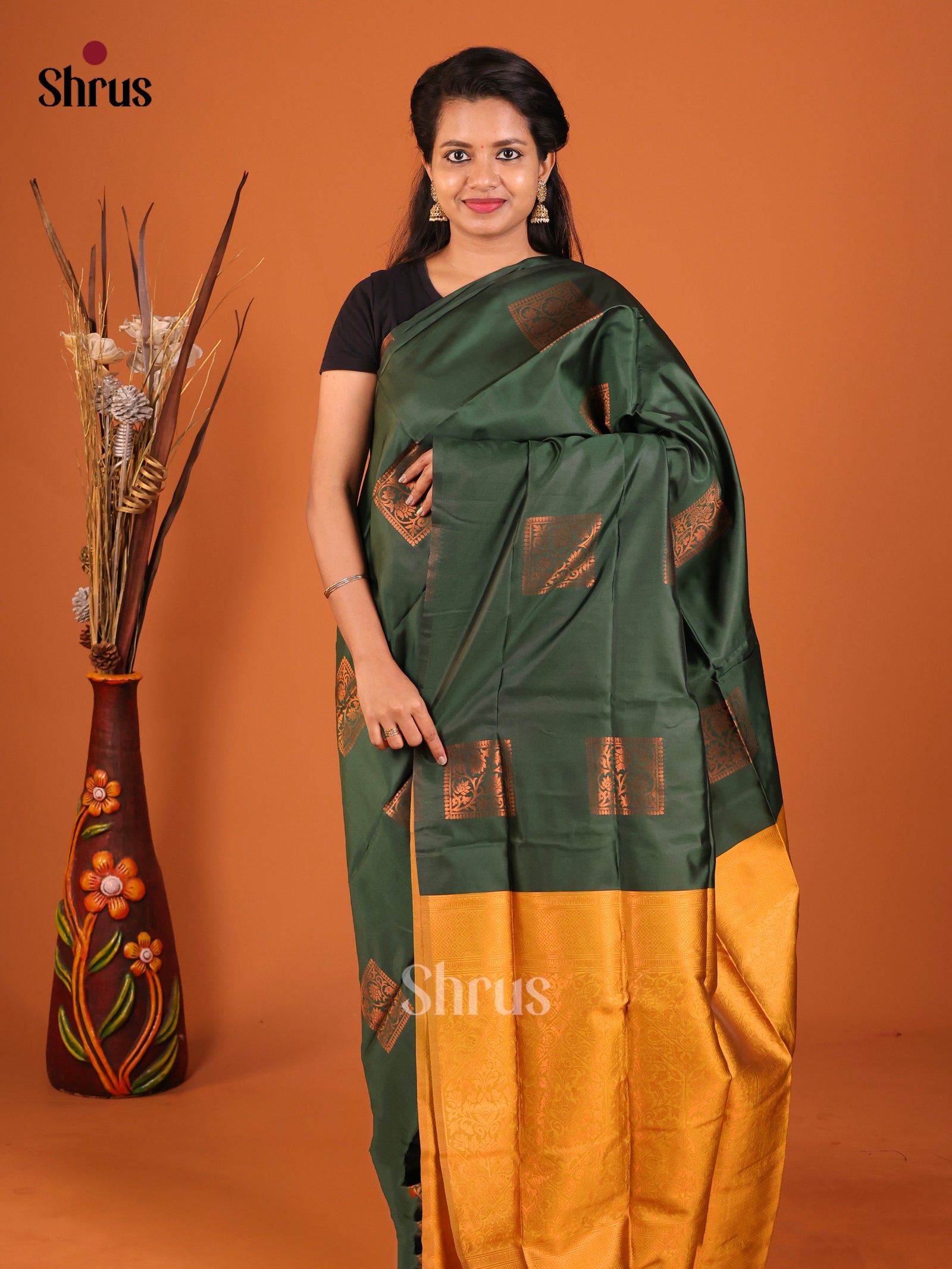 DIS19902 - Semi Softsilk Saree - Shop on Shrus.com