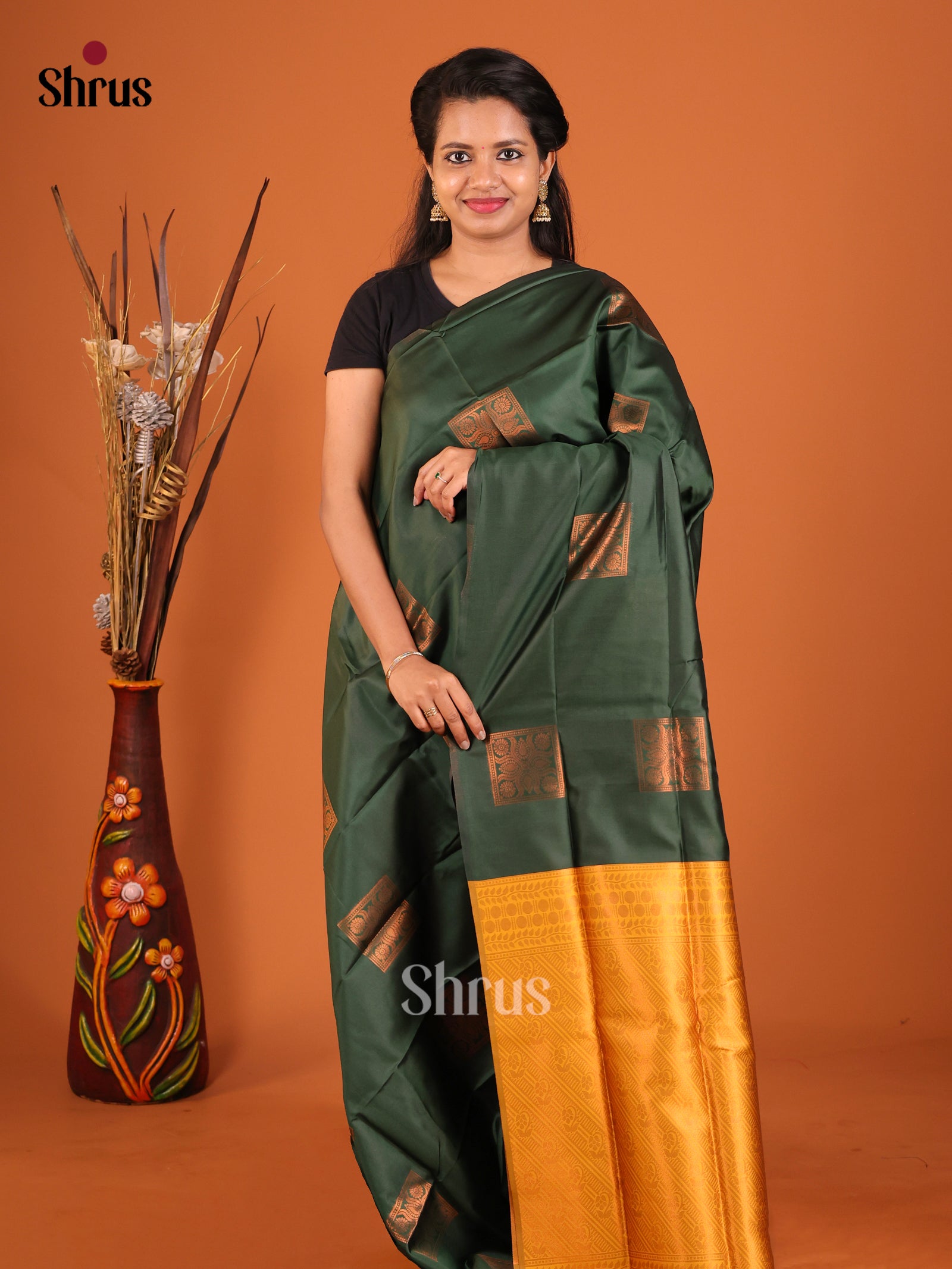 DIS19918 - Semi Softsilk Saree - Shop on Shrus.com