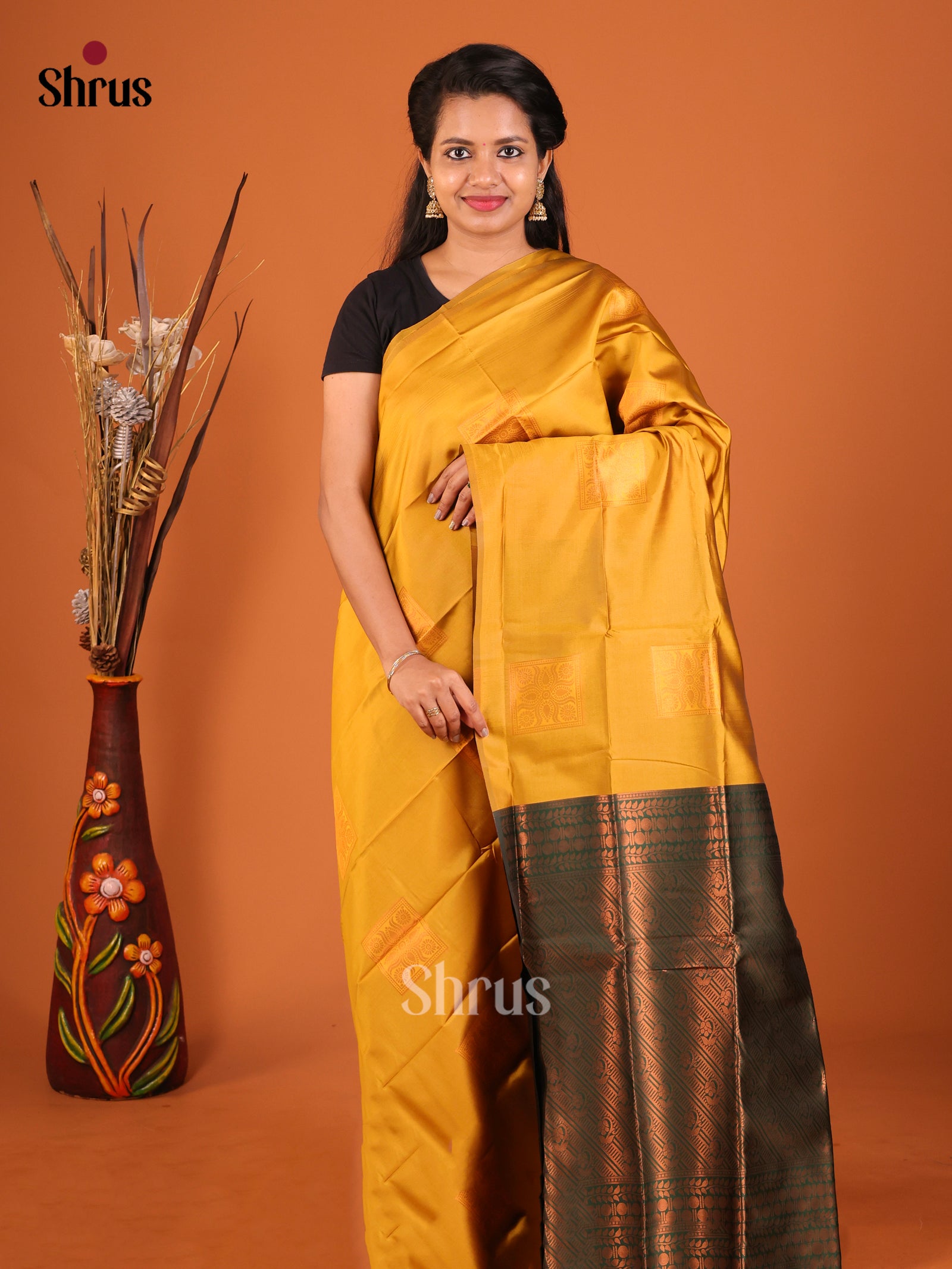 DIS19920 - Semi Softsilk Saree - Shop on Shrus.com