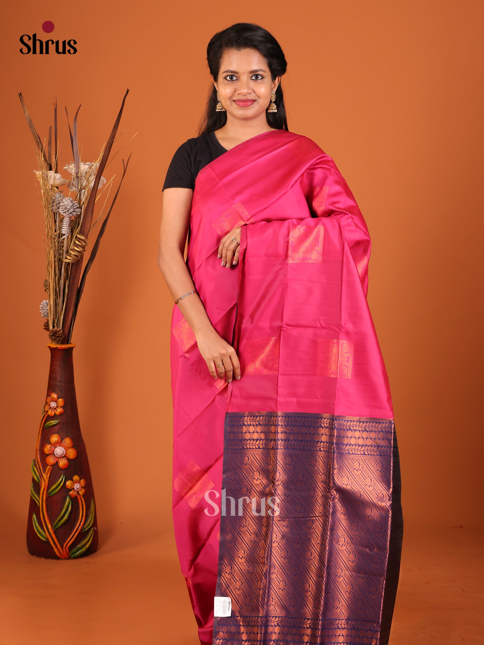 DIS19921 - Semi Softsilk Saree - Shop on Shrus.com