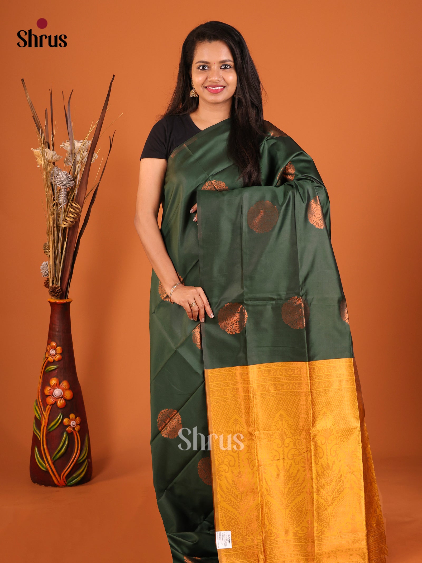 DIS19927 - Semi Softsilk Saree - Shop on Shrus.com