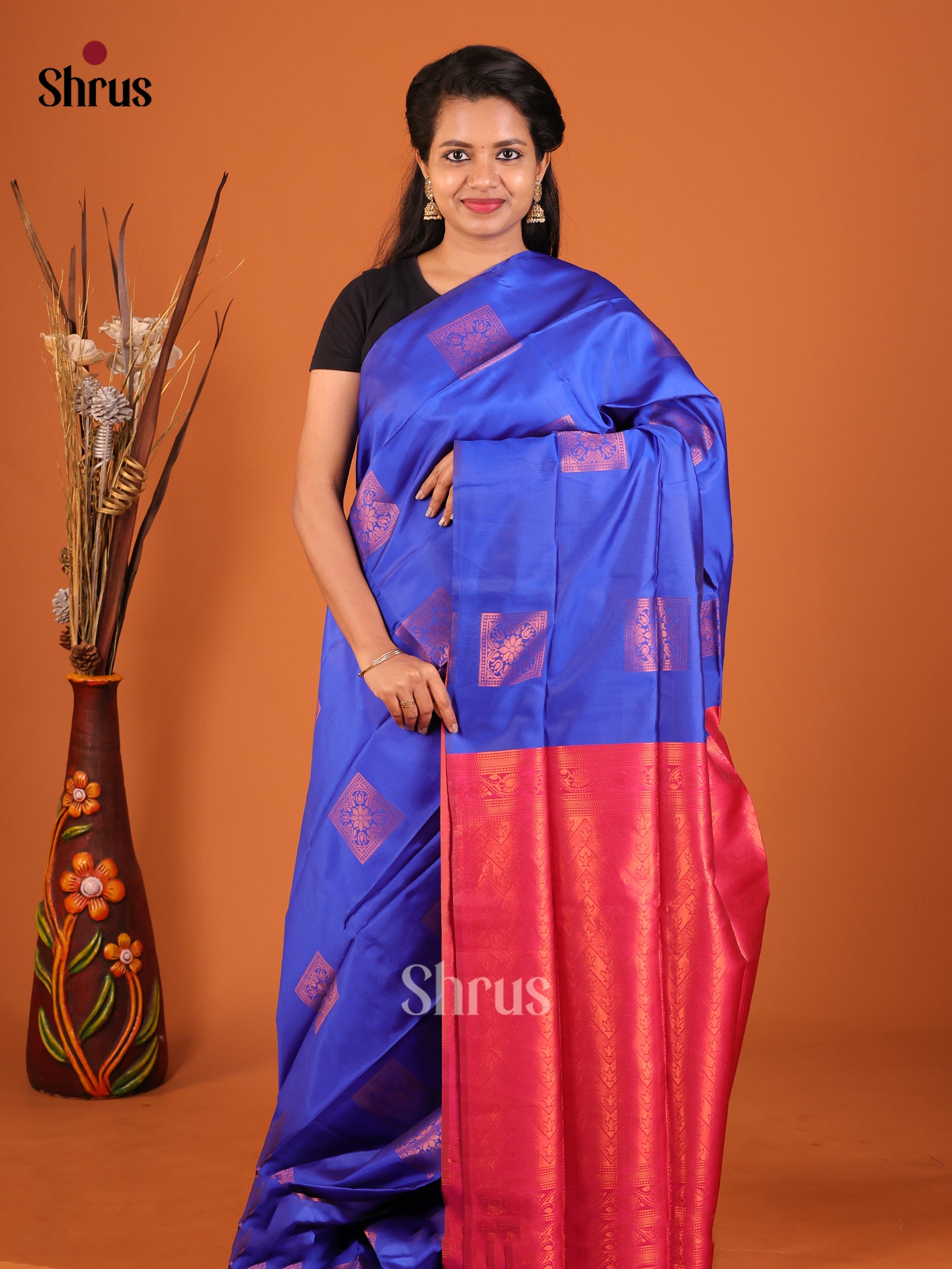 DIS19932 - Semi Softsilk Saree - Shop on Shrus.com