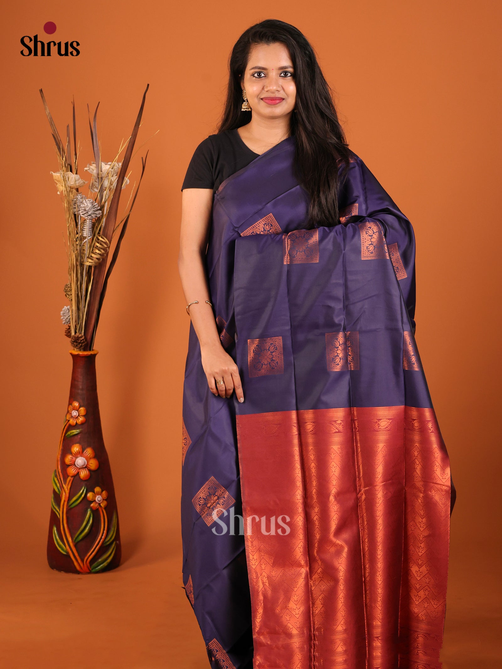 DIS19936 - Semi Softsilk Saree - Shop on Shrus.com