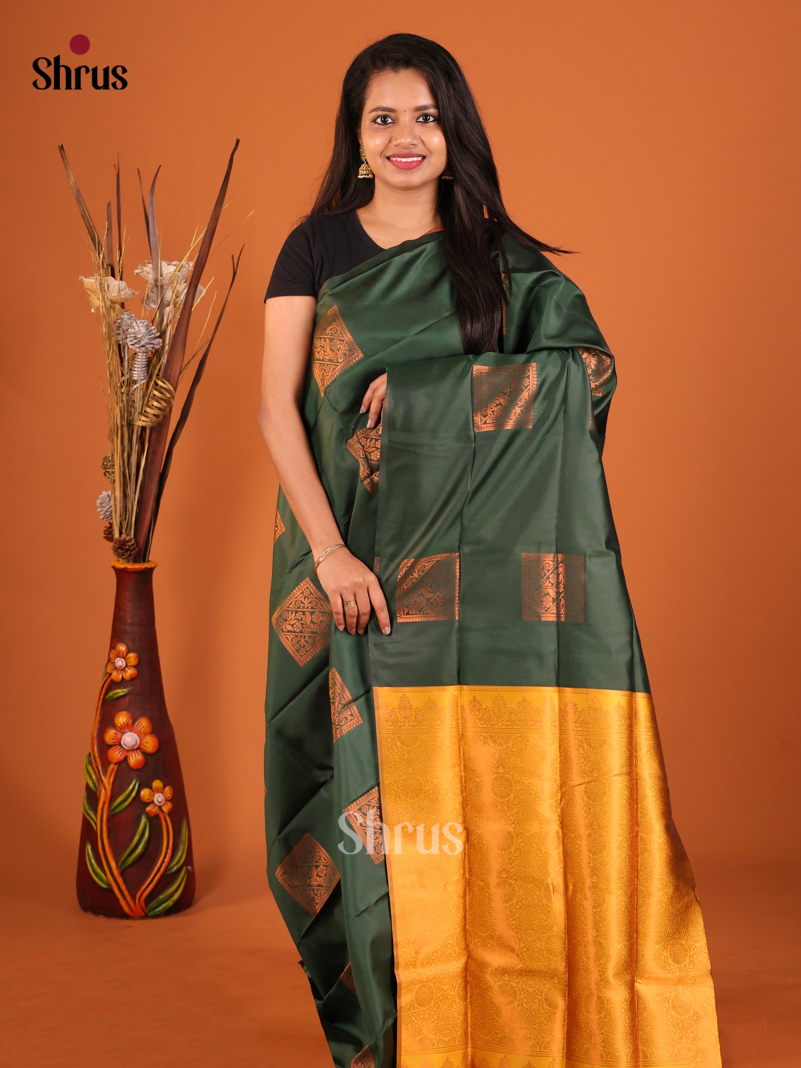 DIS19942 - Semi Softsilk Saree - Shop on Shrus.com