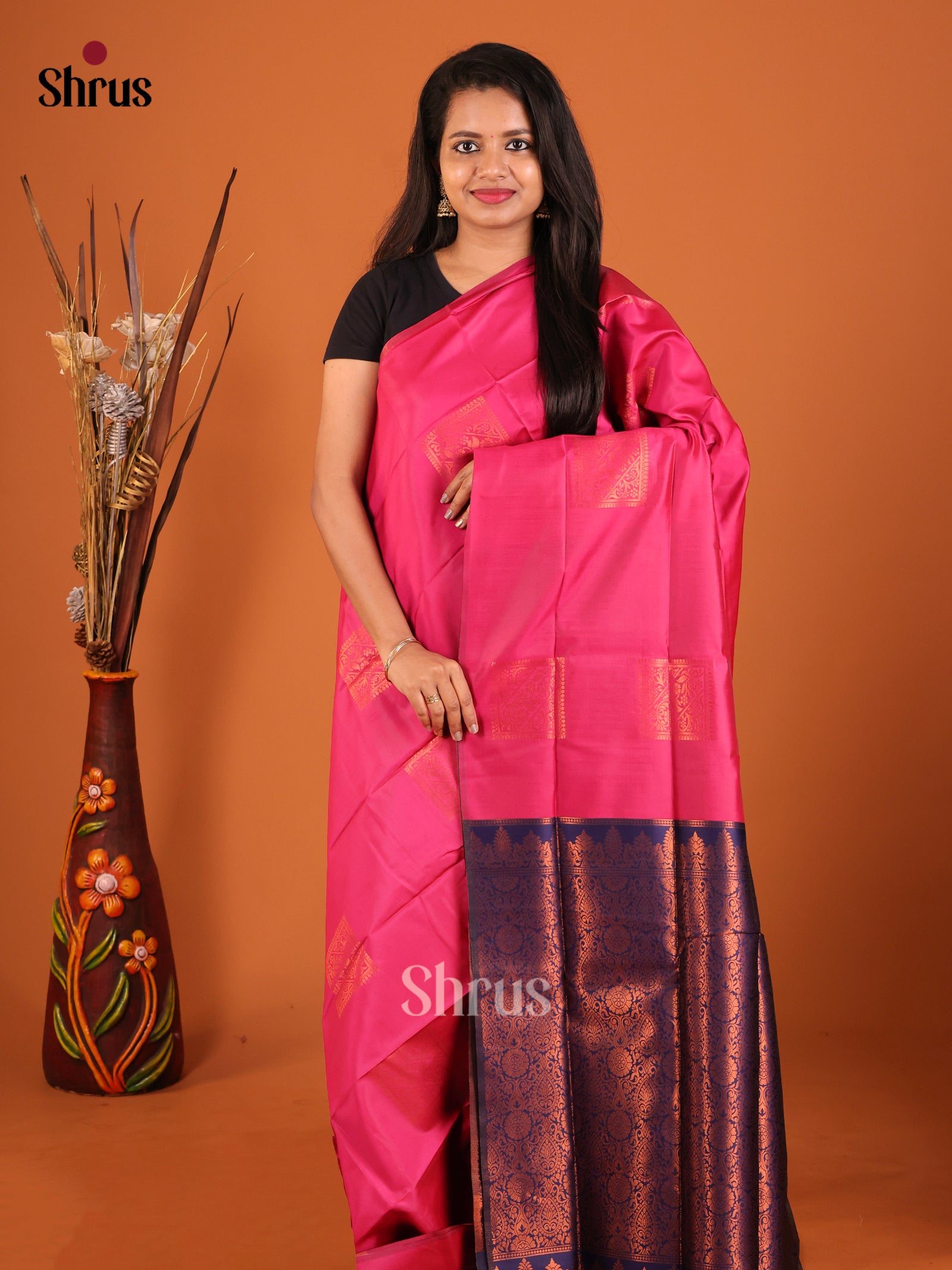 DIS19943 - Semi Softsilk Saree - Shop on Shrus.com