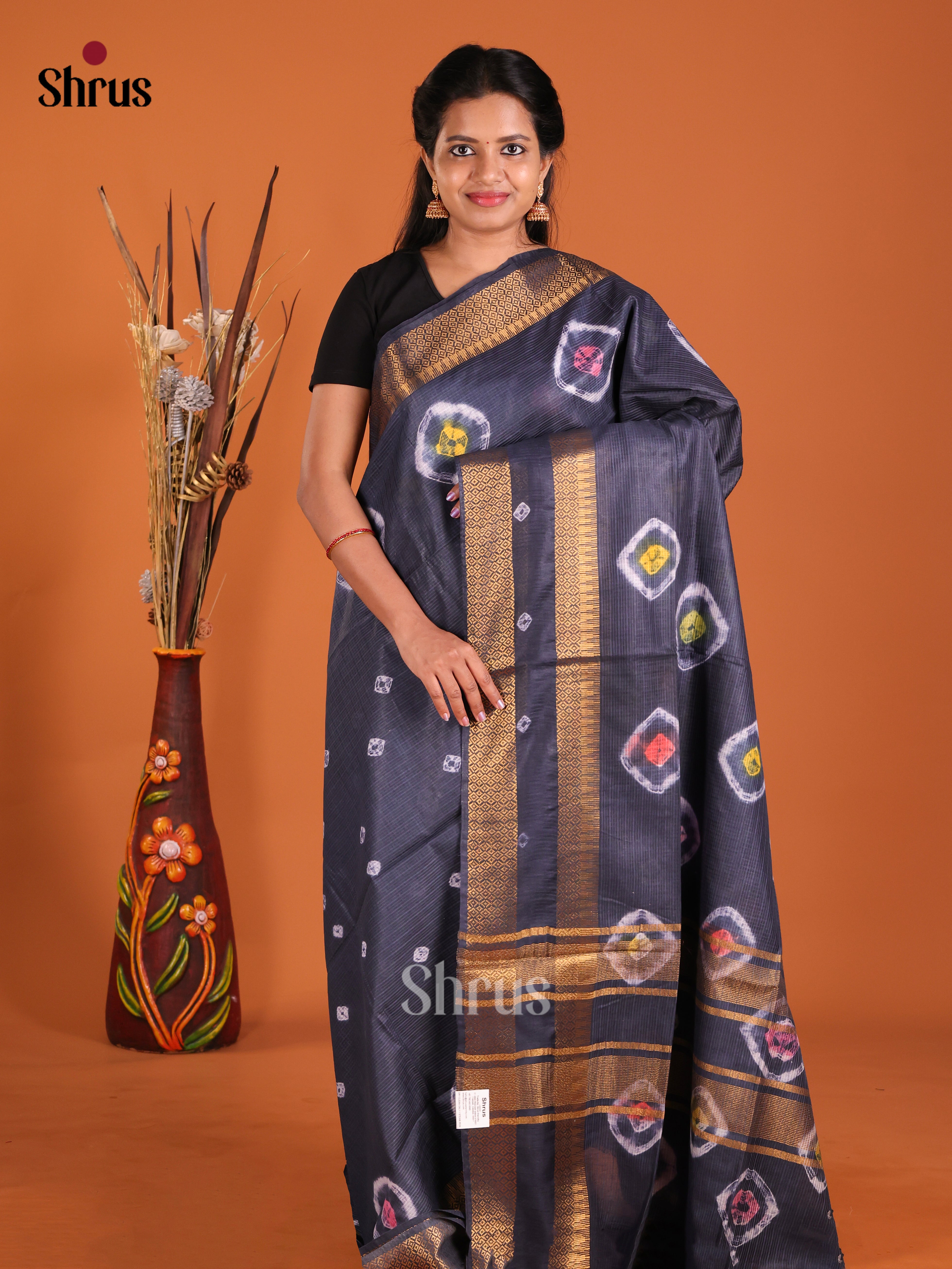 DIS20252 - Shibori Saree - Shop on Shrus.com