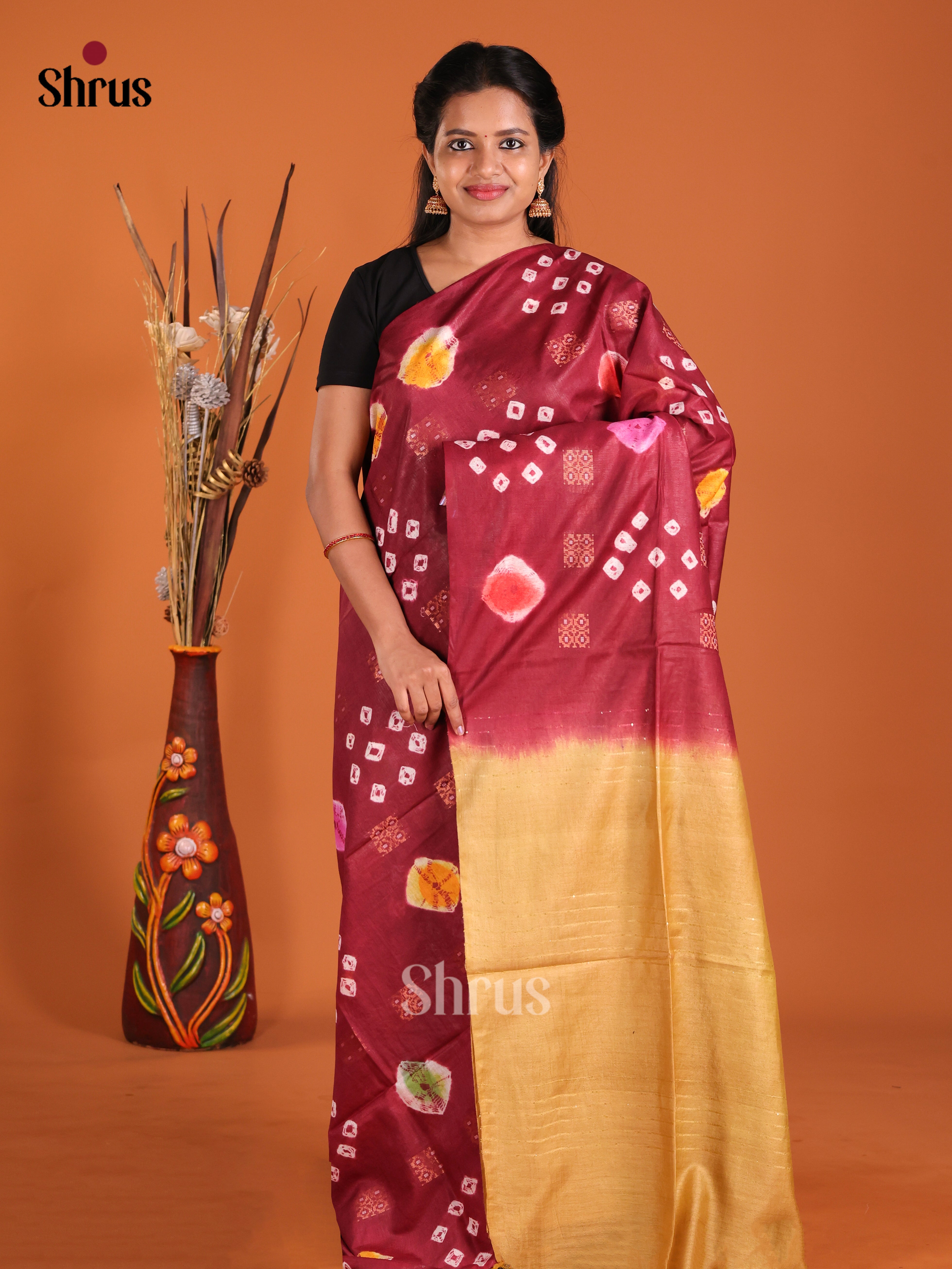 DIS20255 - Shibori Saree - Shop on Shrus.com