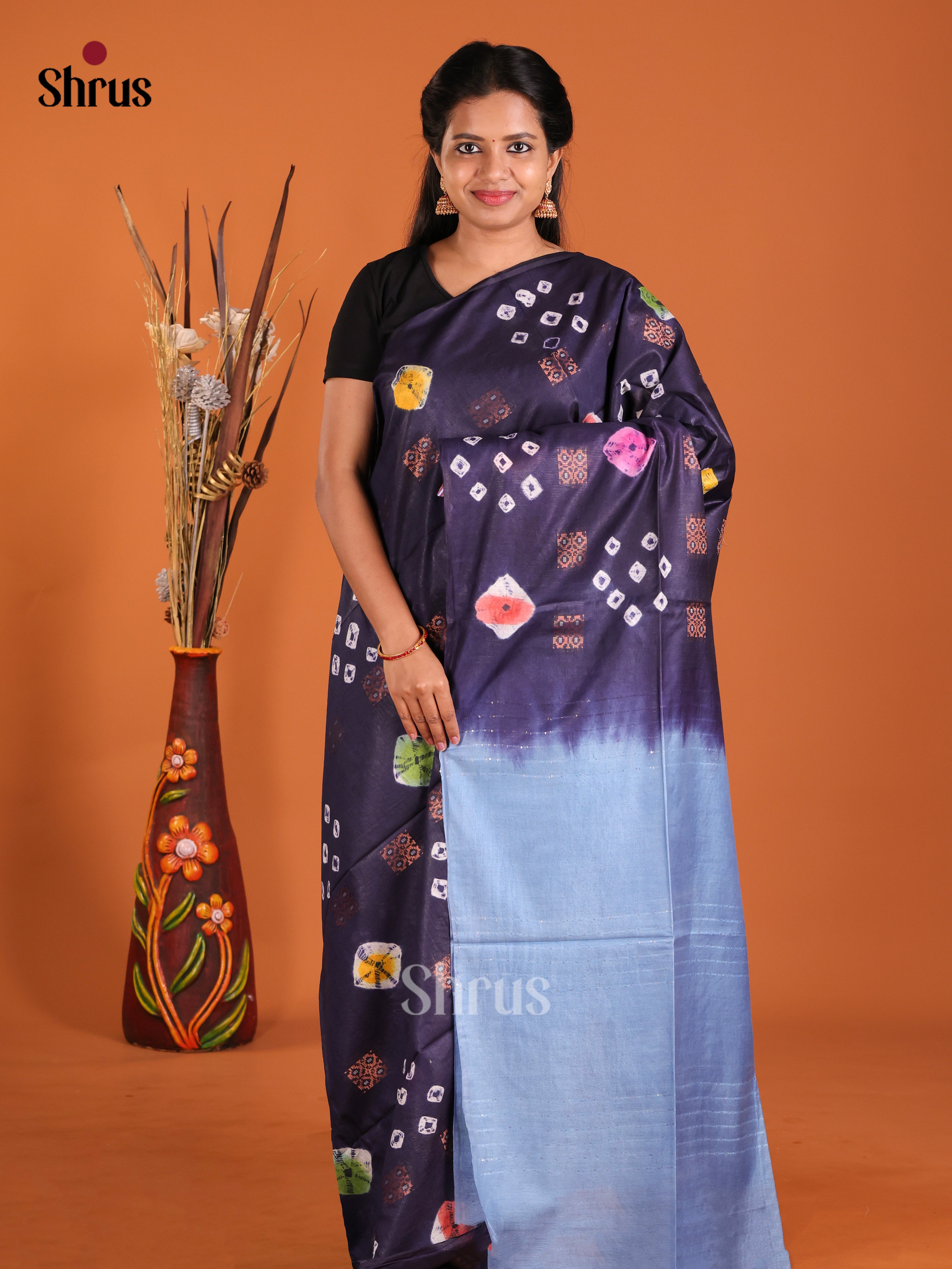DIS20256 - Shibori Saree - Shop on Shrus.com