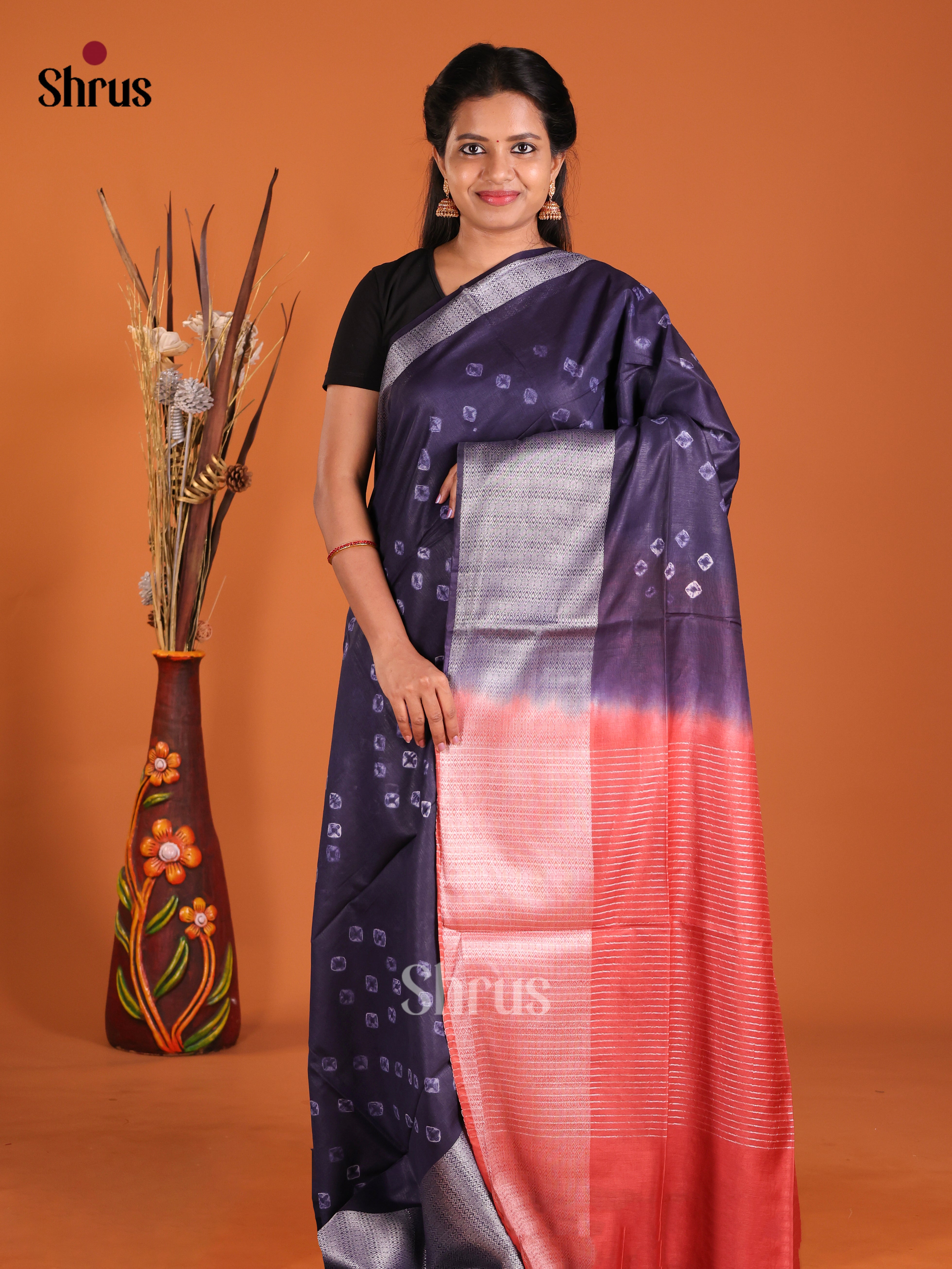 DIS20257 - Shibori Saree - Shop on Shrus.com