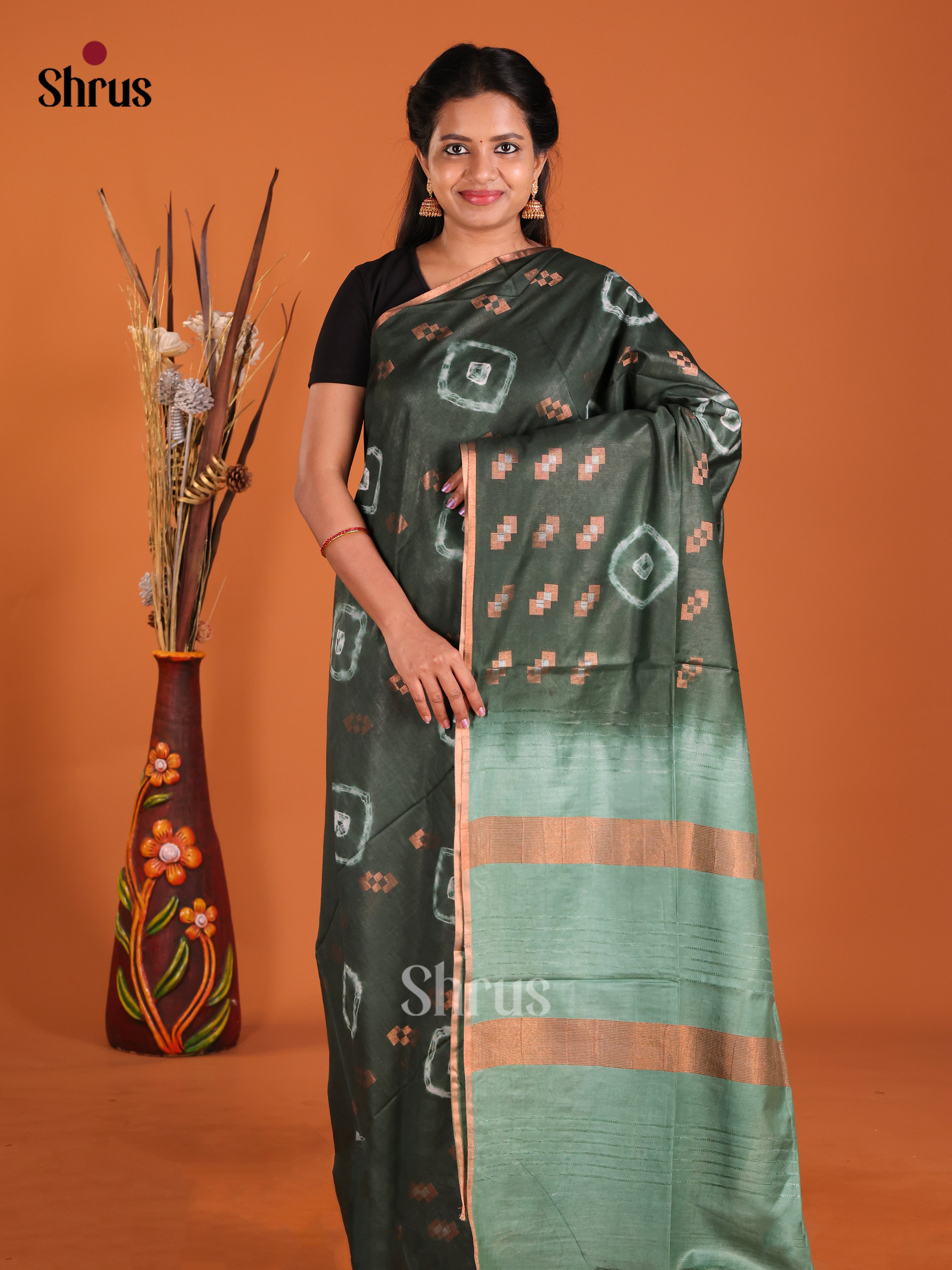 DIS20258 - Shibori Saree - Shop on Shrus.com