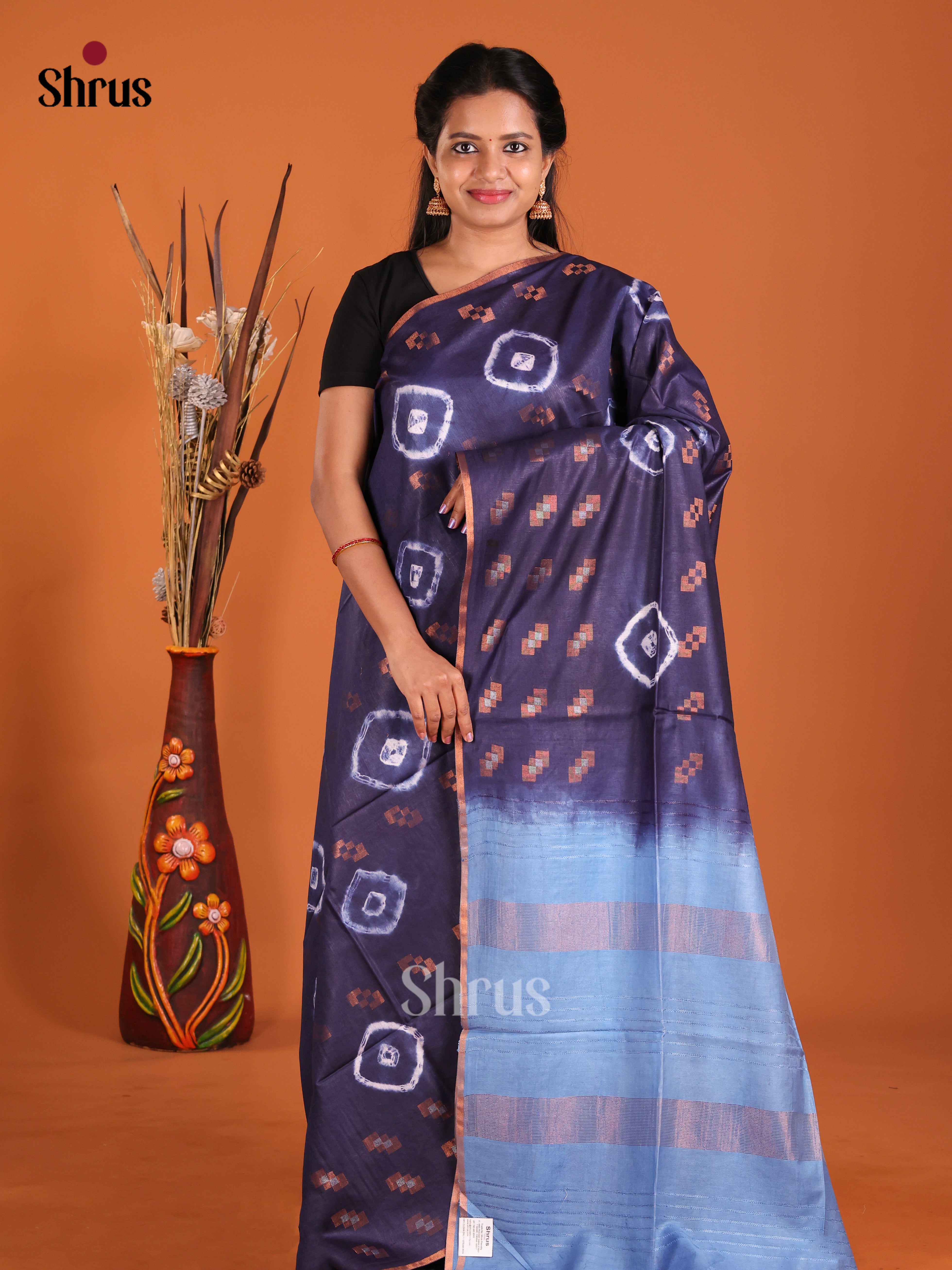 DIS20263 - Shibori Saree - Shop on Shrus.com