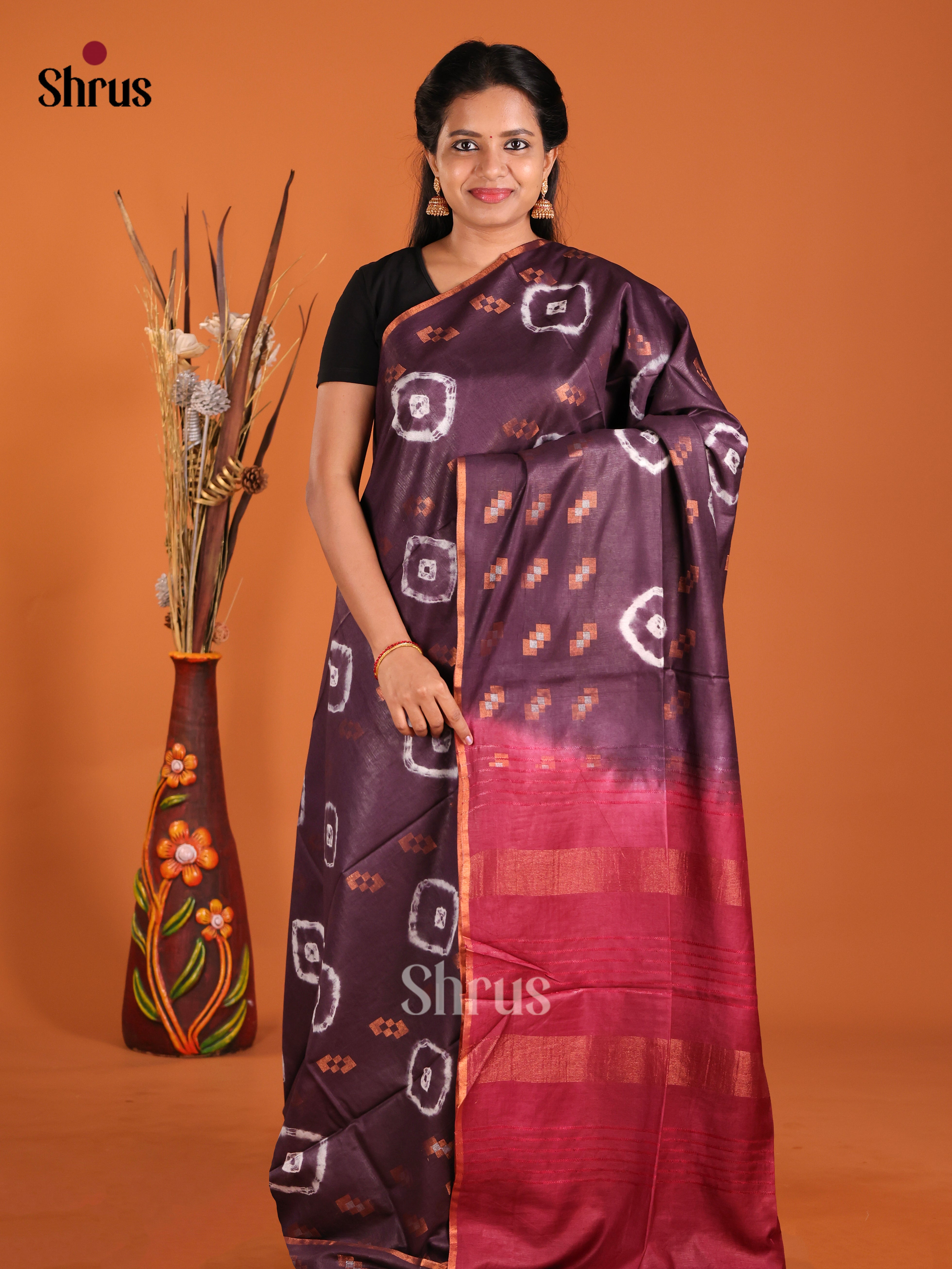 DIS20264 - Shibori Saree - Shop on Shrus.com