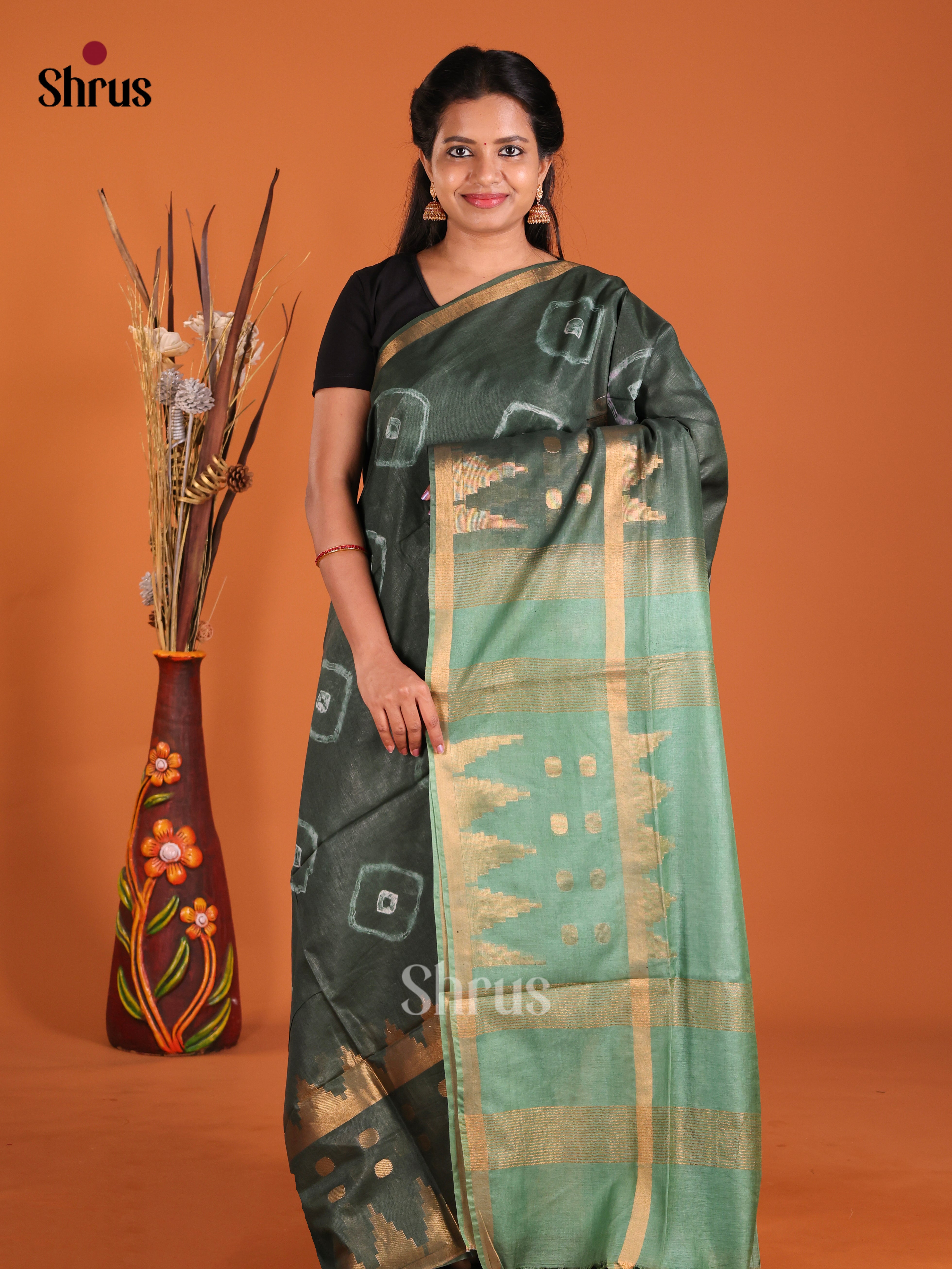 DIS20267 - Shibori Saree - Shop on Shrus.com