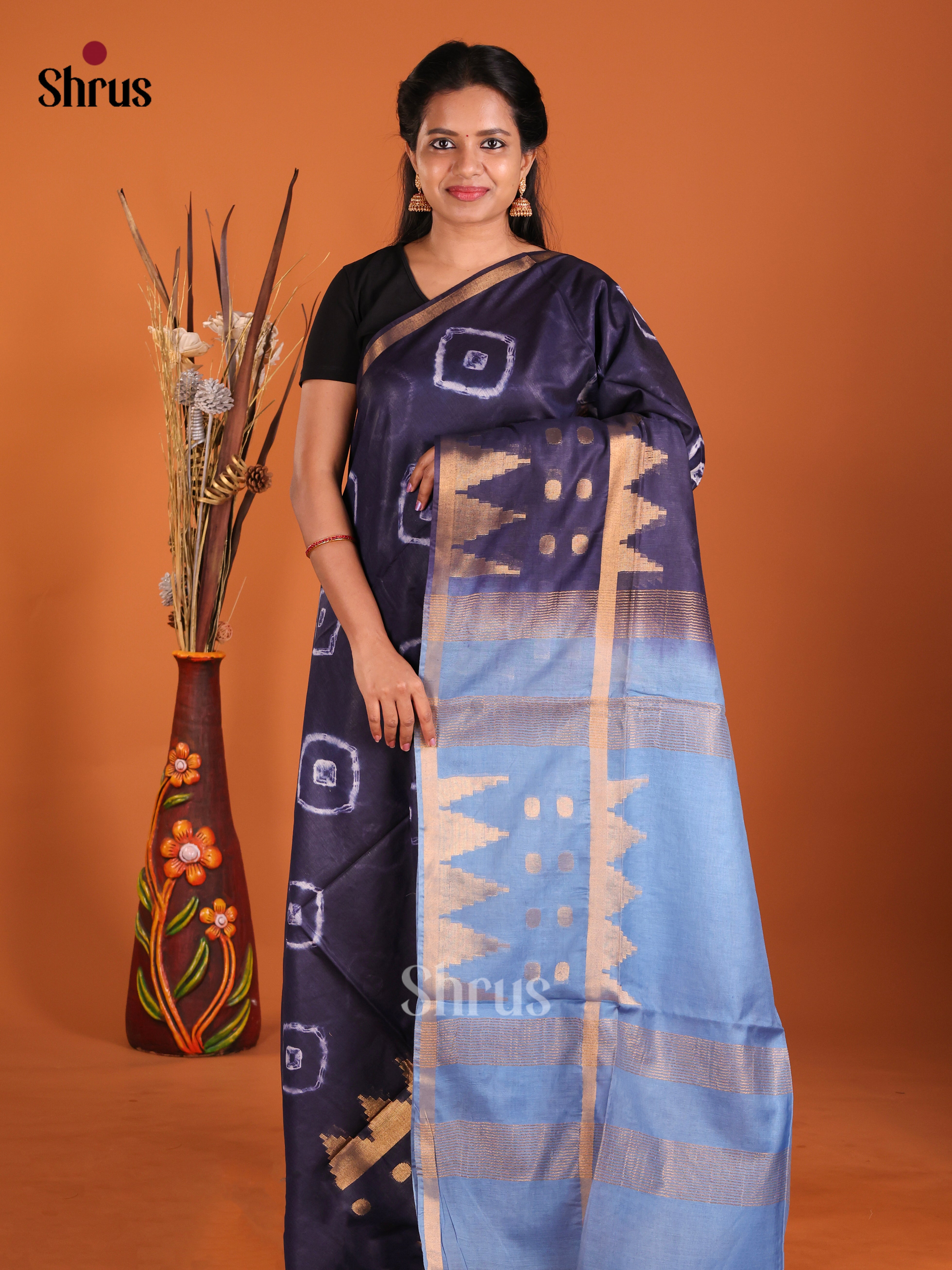 DIS20268 - Shibori Saree - Shop on Shrus.com
