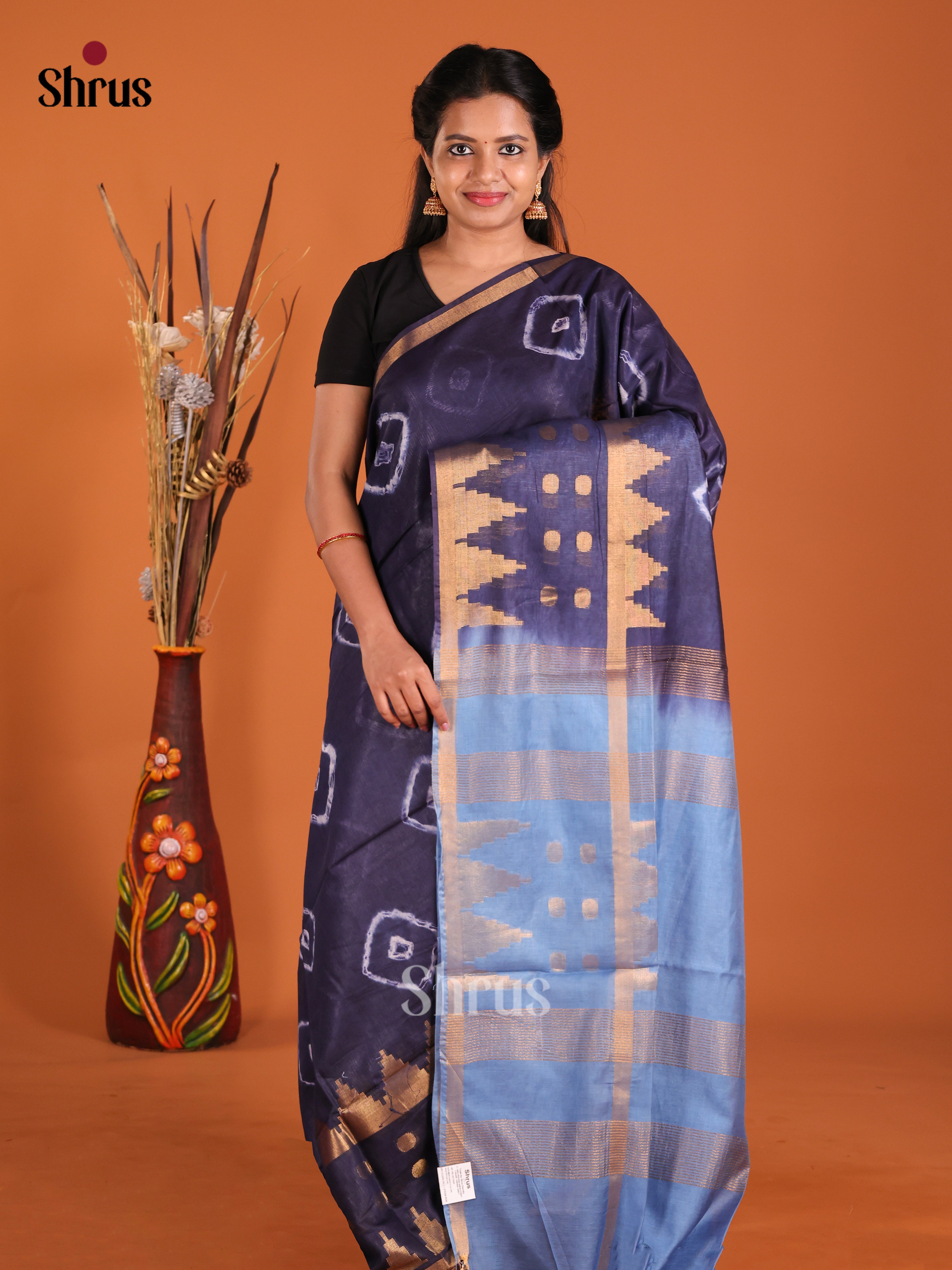 DIS20271 - Shibori Saree - Shop on Shrus.com