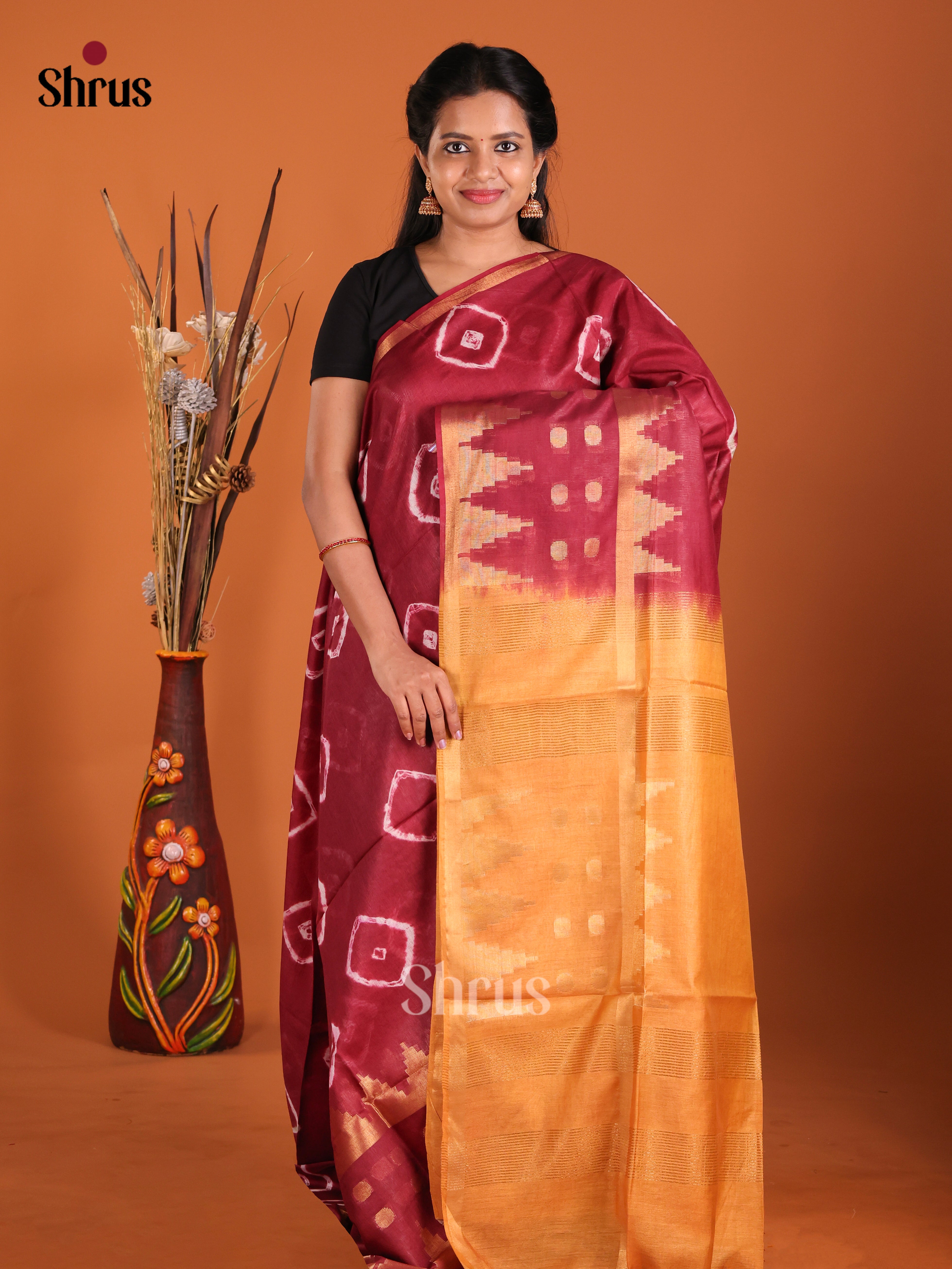 DIS20273 - Shibori Saree - Shop on Shrus.com