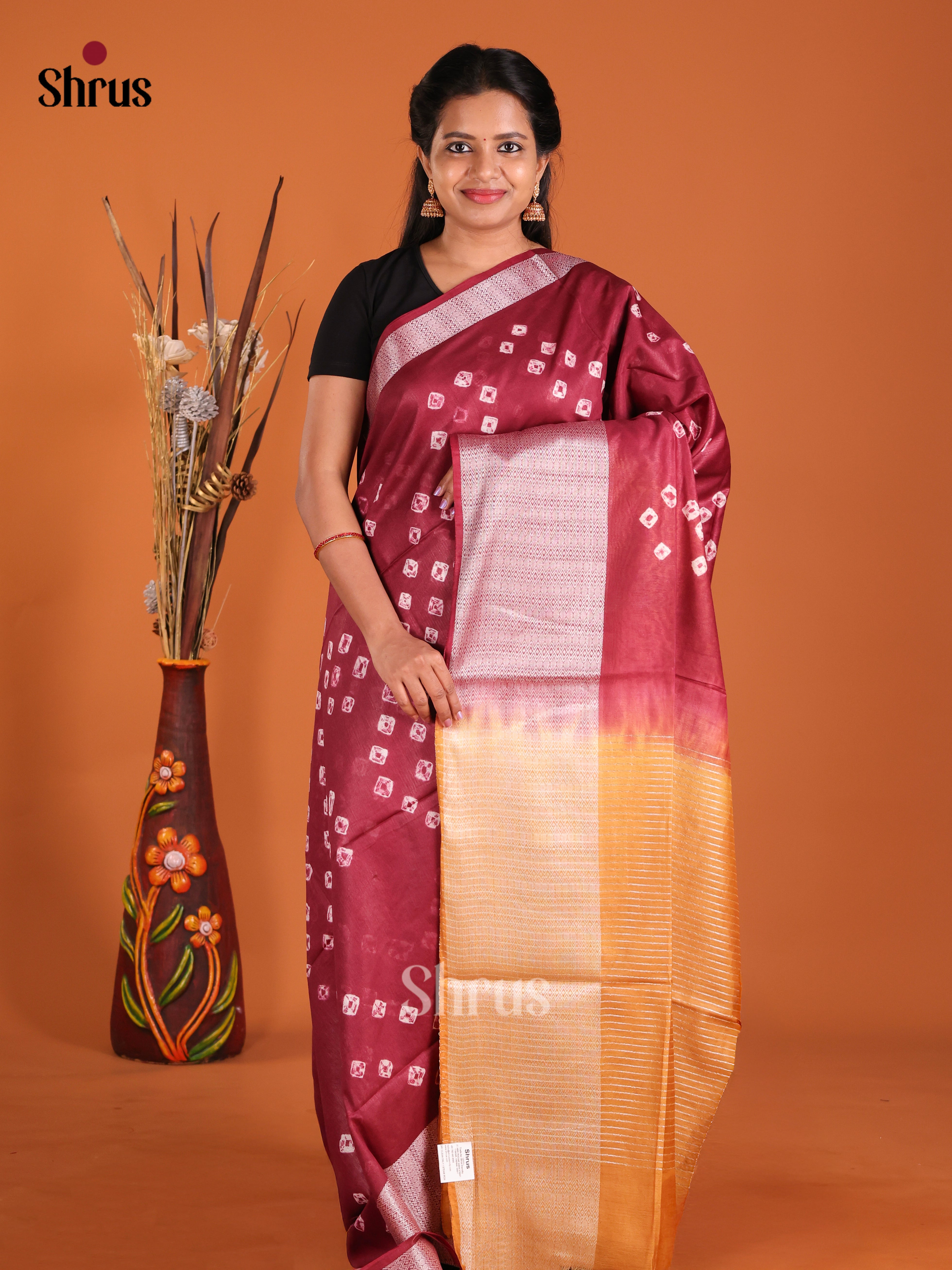 DIS20281 - Shibori Saree - Shop on Shrus.com