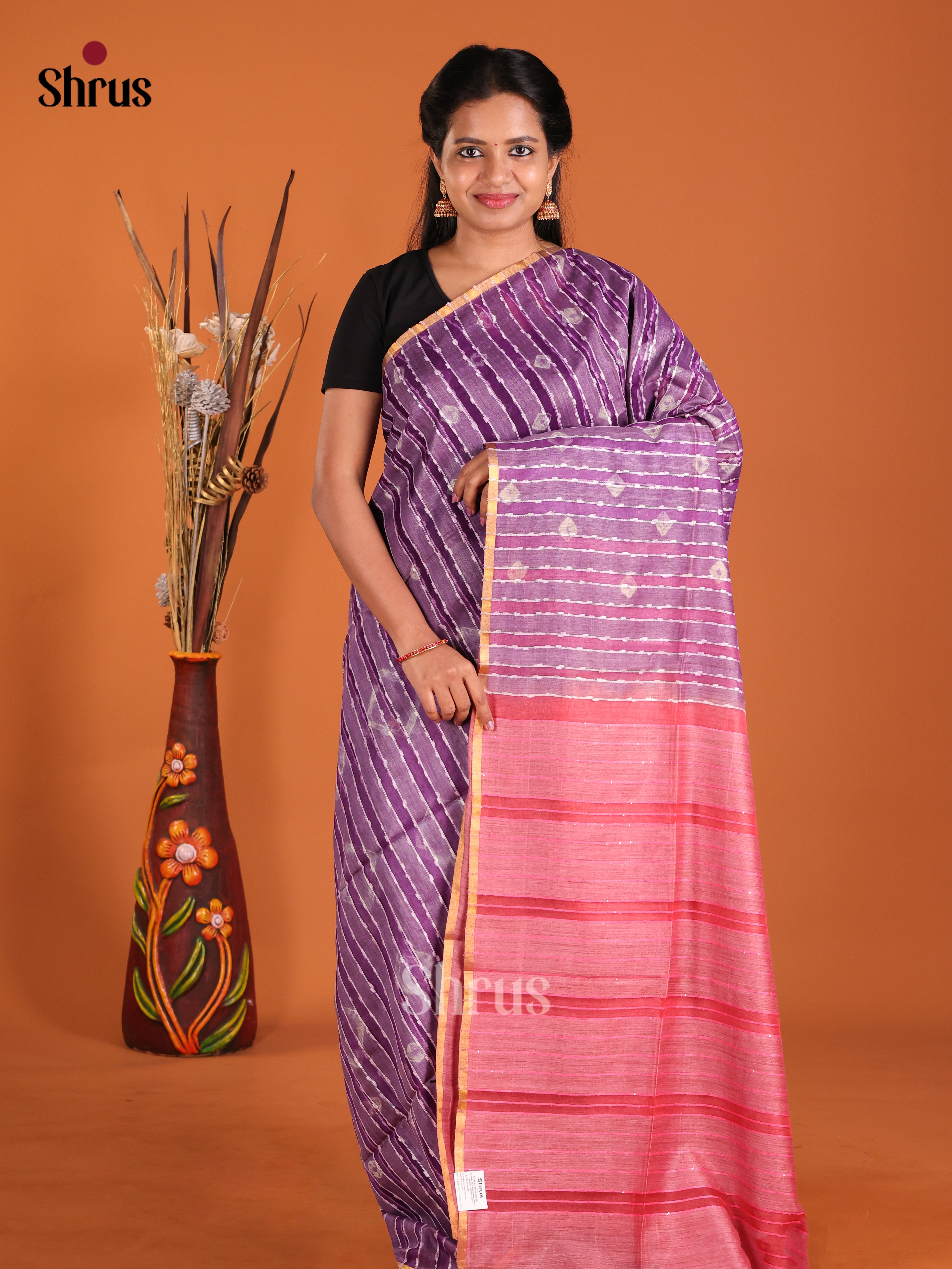 DIS20378 - Shibori Saree - Shop on Shrus.com