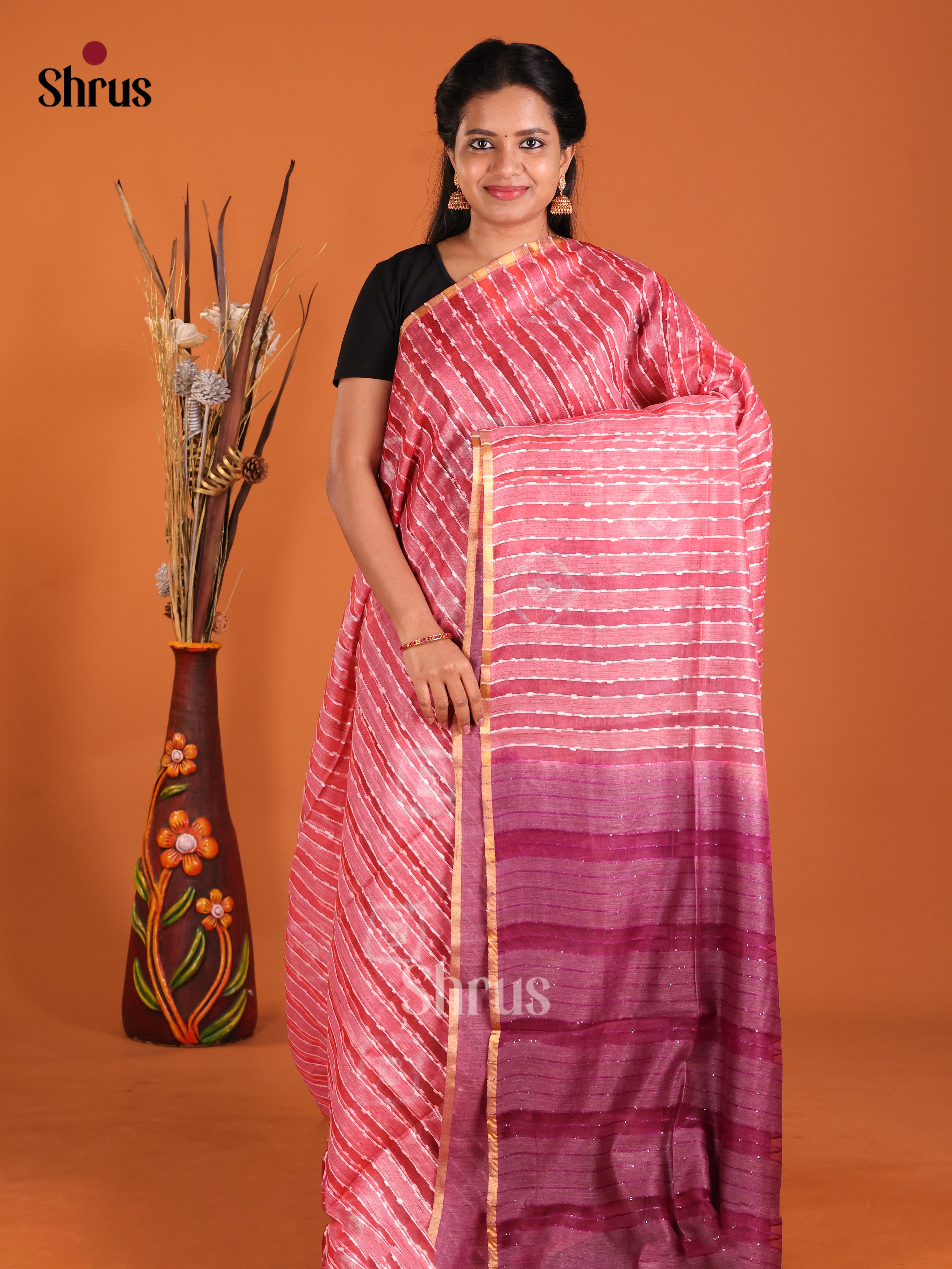 DIS20380 - Shibori Saree - Shop on Shrus.com