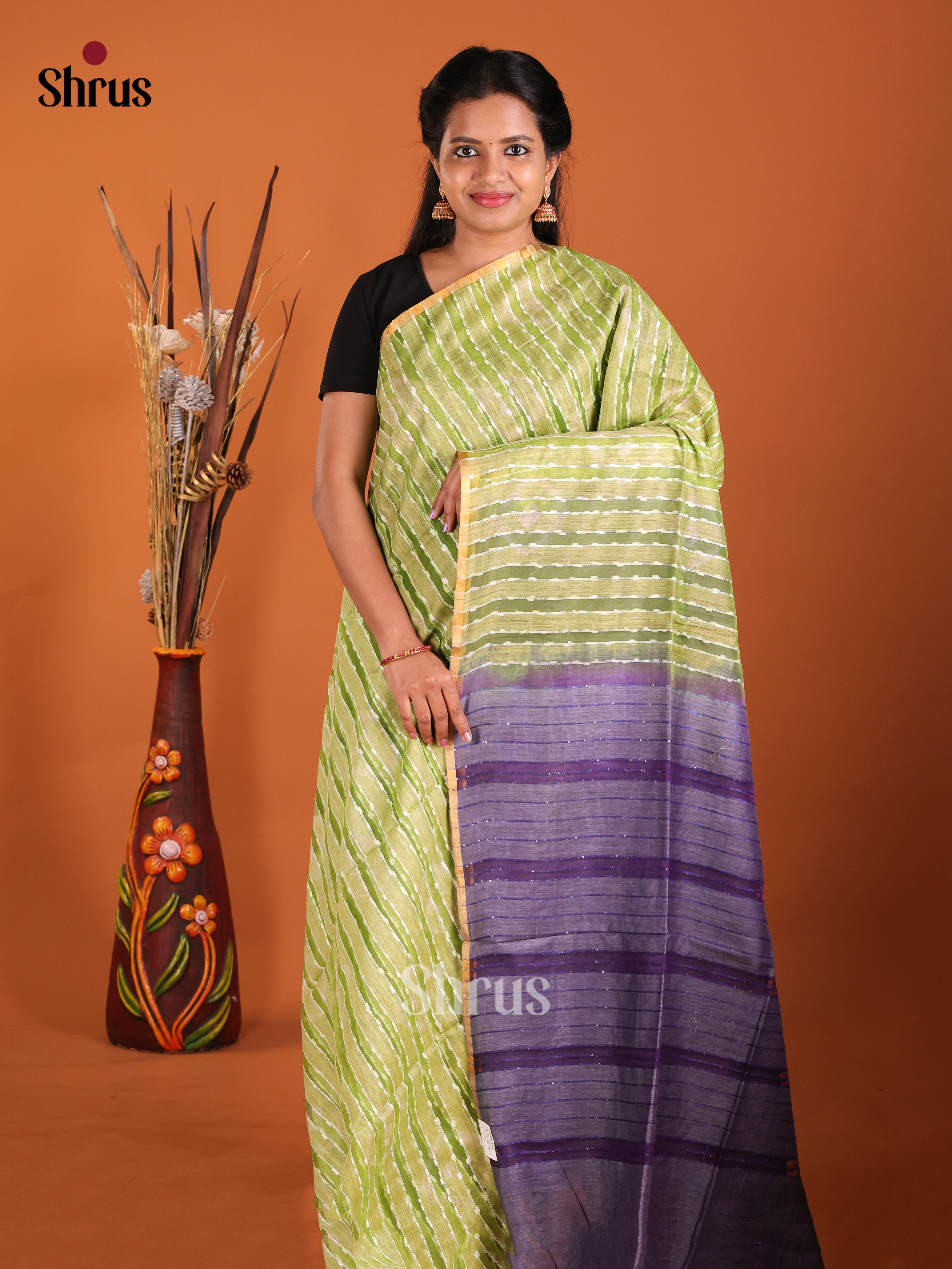 DIS20383 - Shibori Saree - Shop on Shrus.com