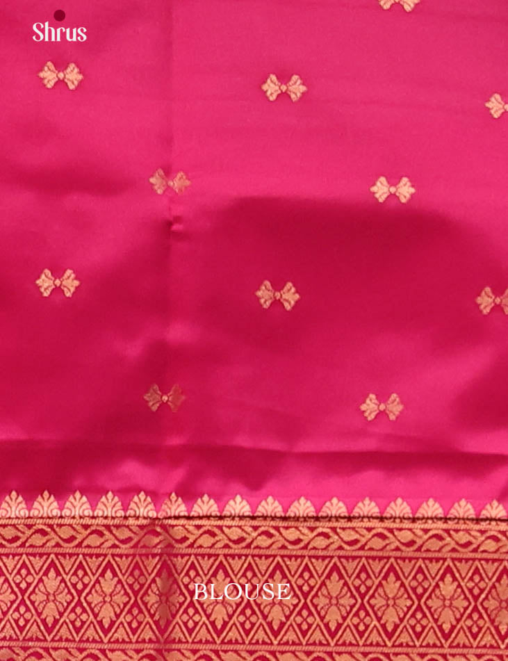 Purple & Pink - Semi Softsilk Saree