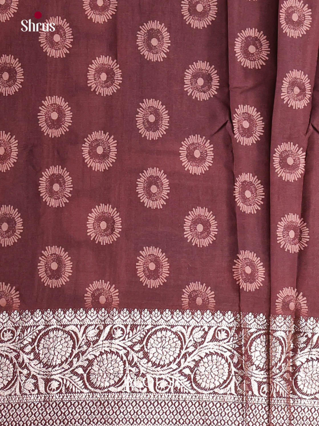 Purple & Brown - Semi Modal  Saree