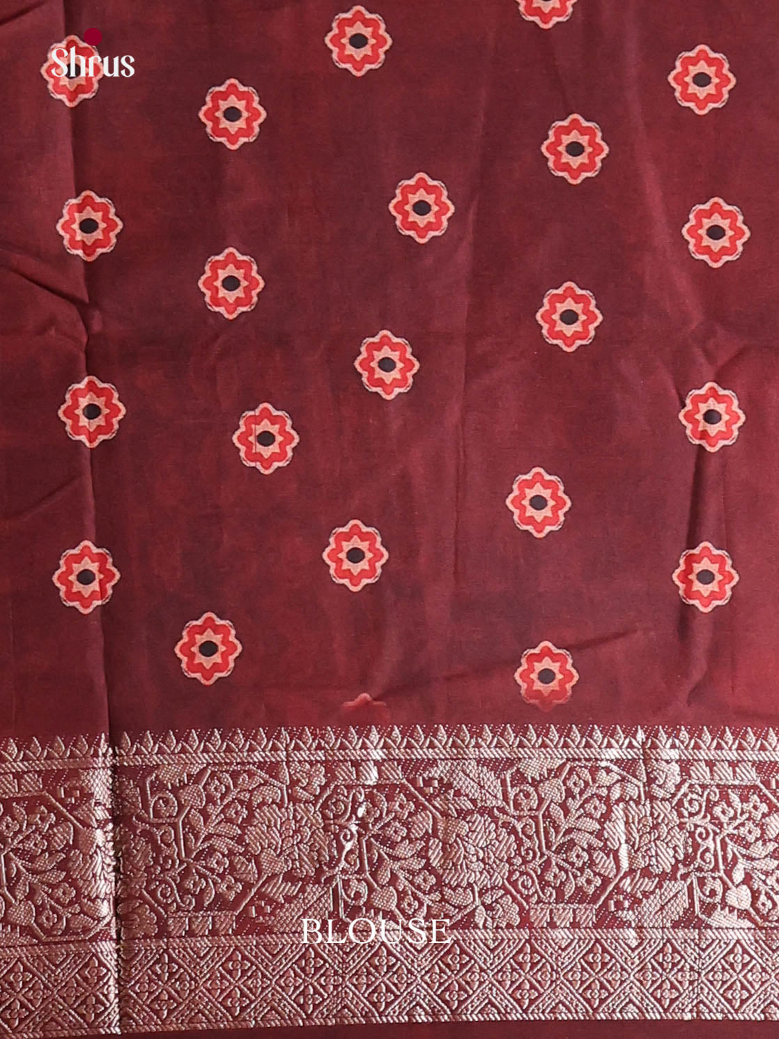 Maroon - Semi Modal  Saree