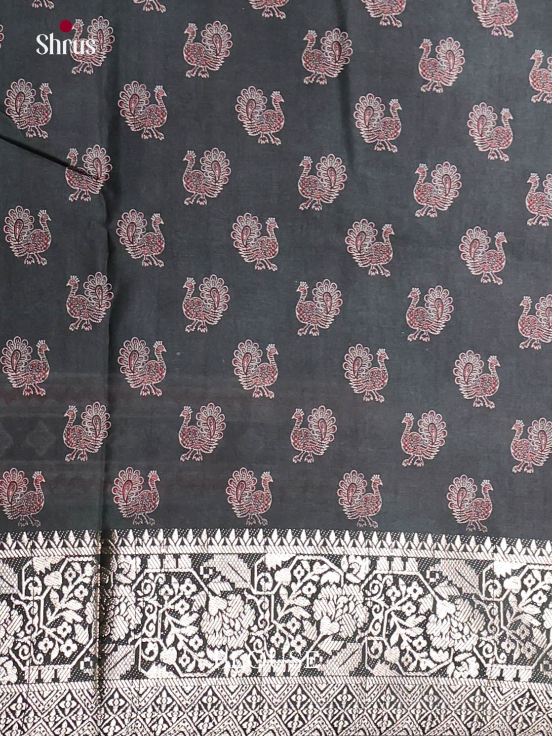 Black - Semi Modal  Saree