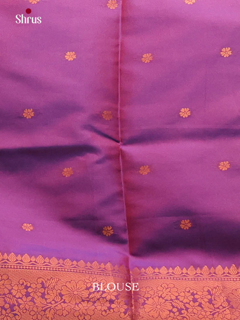 Pink & Purple Semi Softsilk Saree